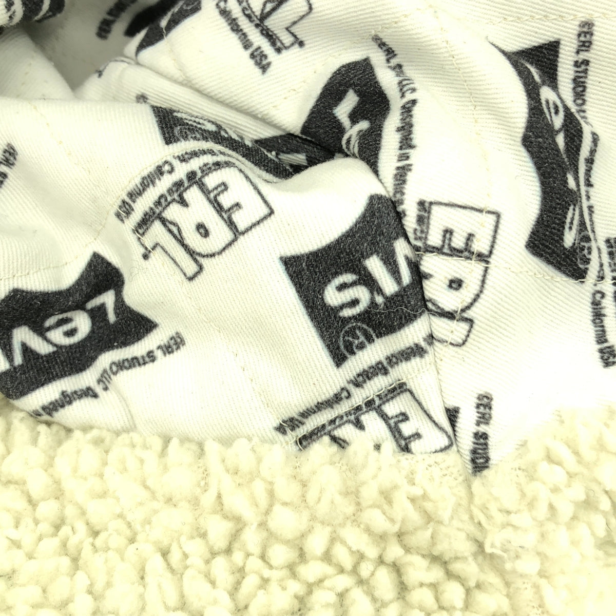 【美品】  ERL / イーアールエル | × Lev's リーバイス Sherpa Trucker DENIM シェルパ トラッカー ボア デニムジャケット | L | インディゴ | メンズ