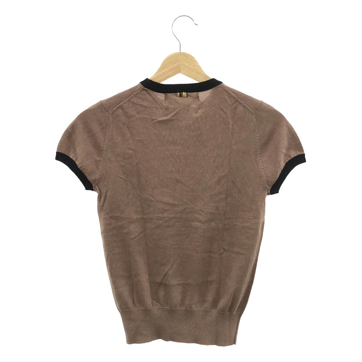 extreme cashmere / エクストリームカシミヤ | CHLOE コットン カシミヤ ハイゲージ ニット リンガーTシャツ | グレー | レディース