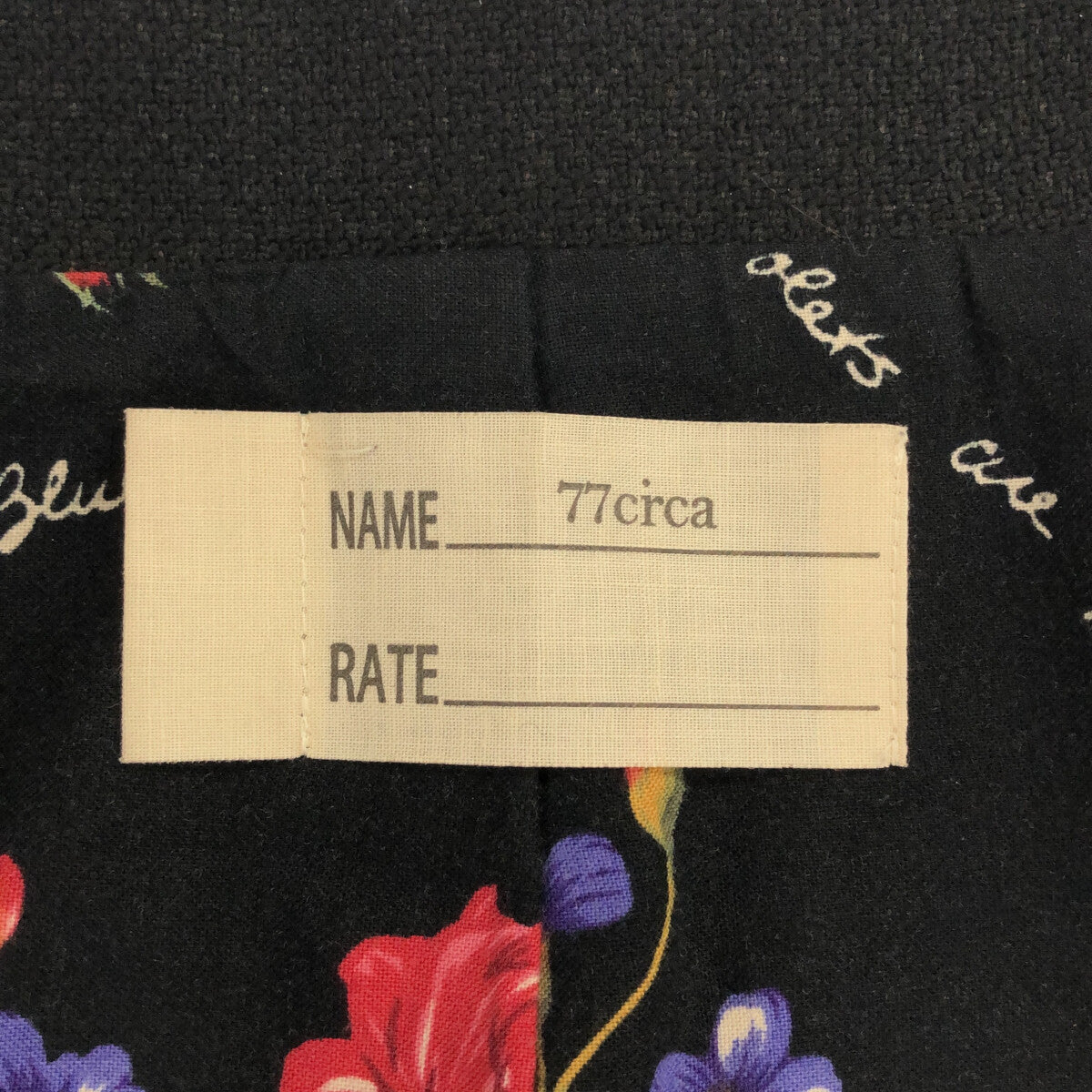 [Beautiful Condition] 77 circa / Nanananana Circa | Remade Antique Fabric Double Breasted Sleeveless Jacket | Black | Women's