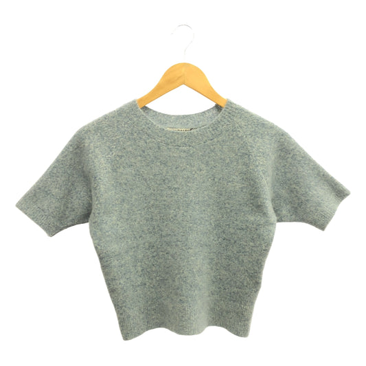 【미품】 AURALEE / 오라리 | 2023AW | MILLED YAK CASHMERE KNIT TEE / 캐시미어 니트 풀오버 | 1 | LIGHT BLUE | 여성