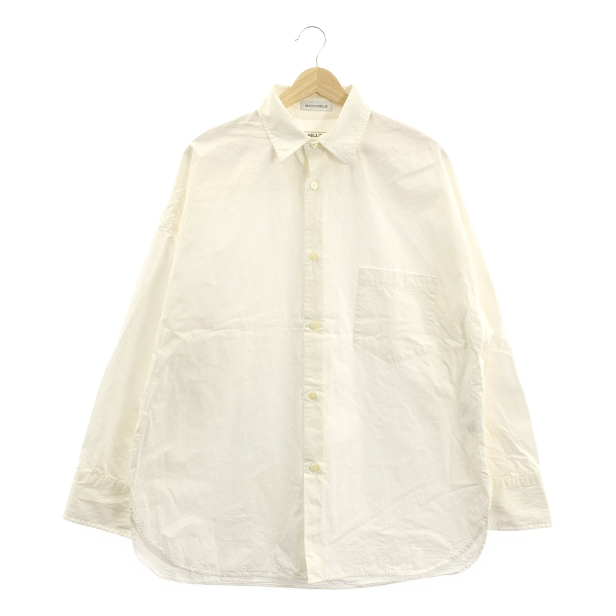 MADISON BLUE / 매디슨 블루 | MADAME WASHED OUT SHIRT / 마담 워시드 아웃 오버 셔츠 블라우스 | 01 (S) | 여성