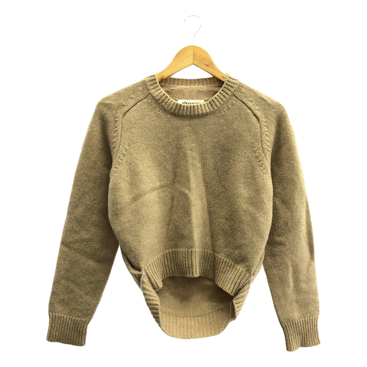 Maison Margiela / 메종 마르젤라 | 2020AW | 울 스티치 워크 니트 풀오버 | XS | 베이지 | 여성