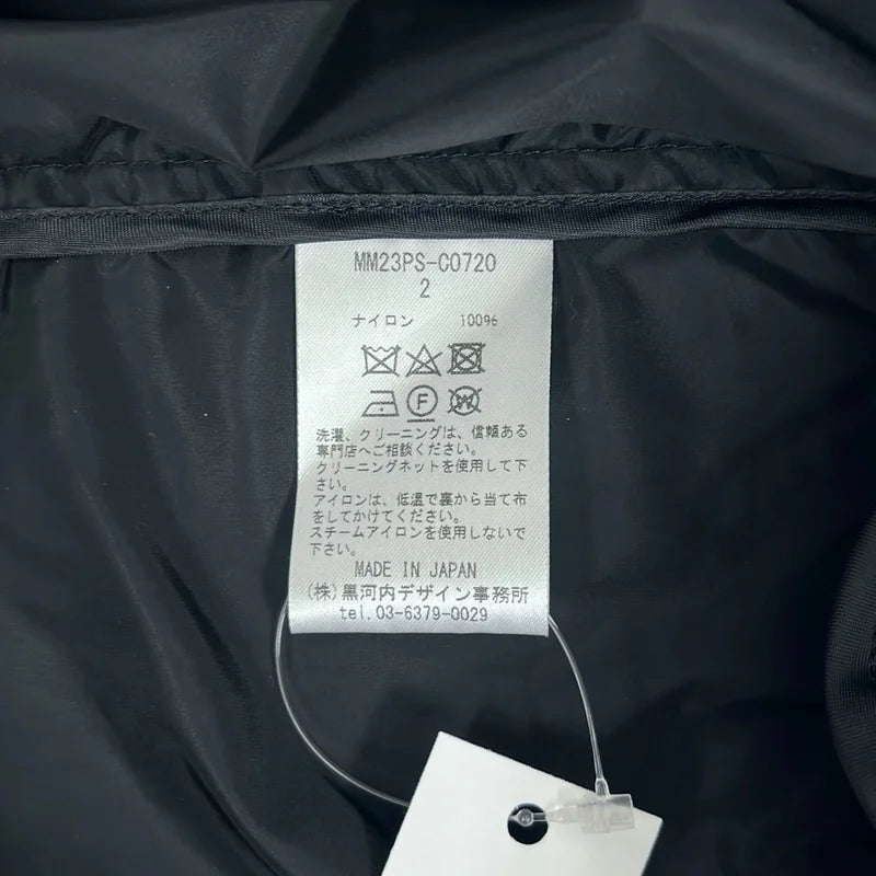 マメクロゴウチ✨クリーニング済 21PF 完売　撥水ナイロンコート フード付　黒 Mame Kurogouchi(マメ) Water Repellent Nylon Hooded Coat