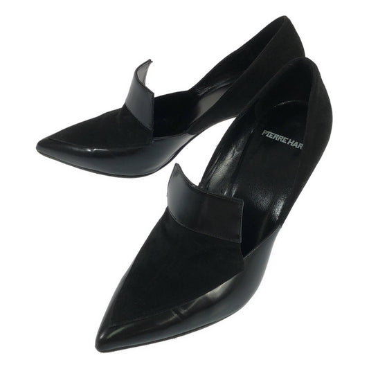 [Good Condition] PIERRE HARDY | Leather suede switching heel pumps | 35 1/2 | Black | Women's