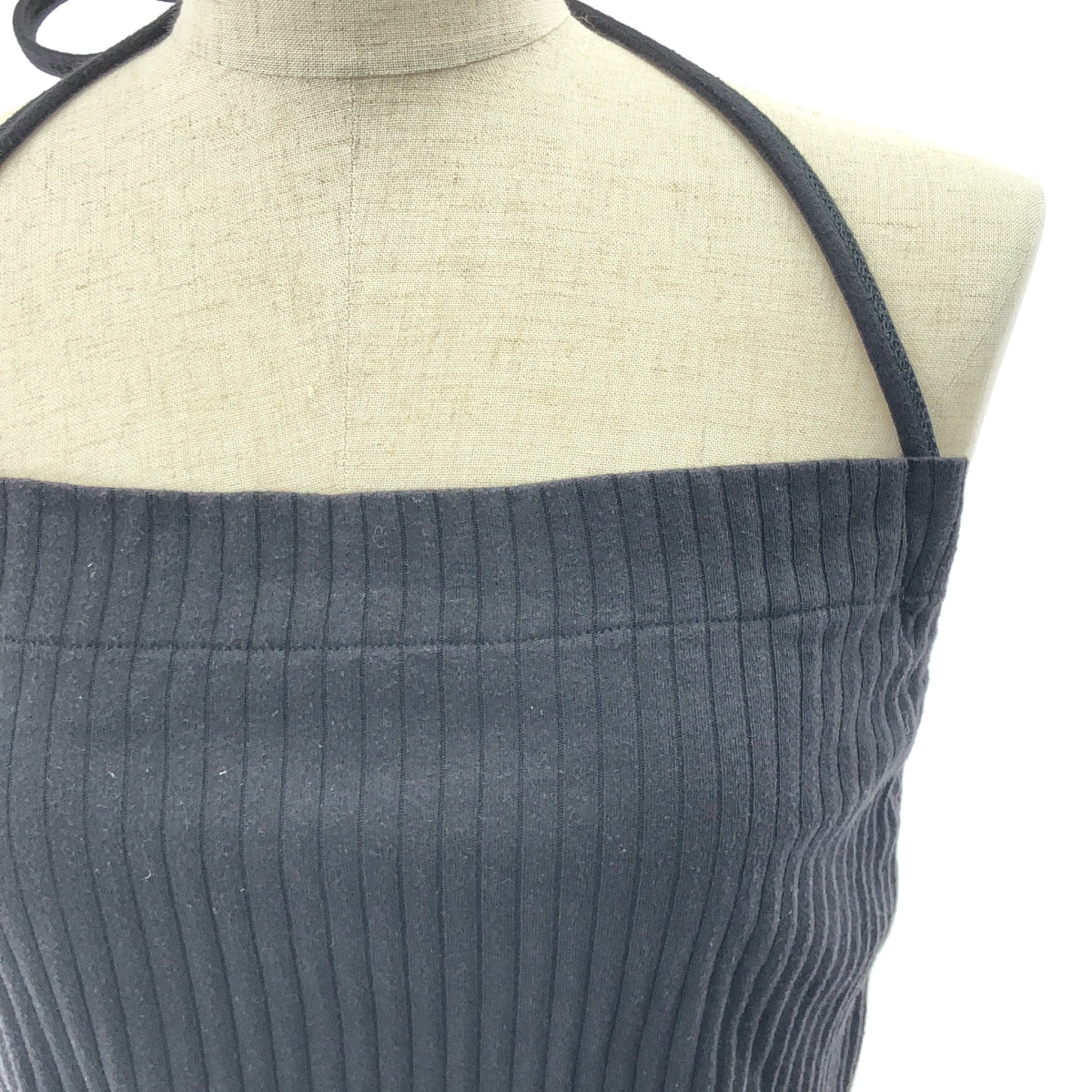 BASErange / ベースレンジ | HONDA APRON DRESS リブ エプロン ワンピース | S | ブラック | レディース