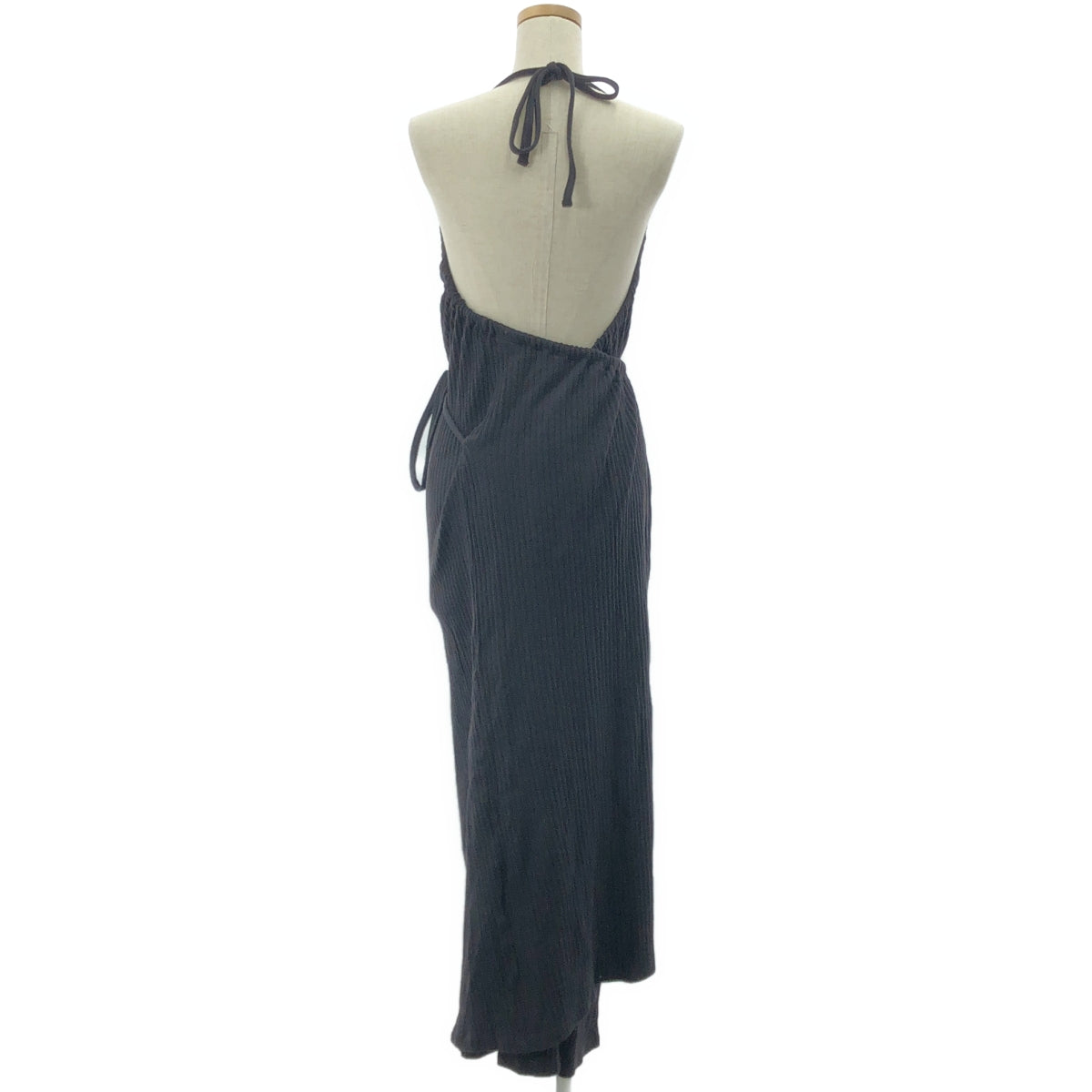 BASErange / ベースレンジ | HONDA APRON DRESS リブ エプロン ワンピース | S | ブラック | レディース