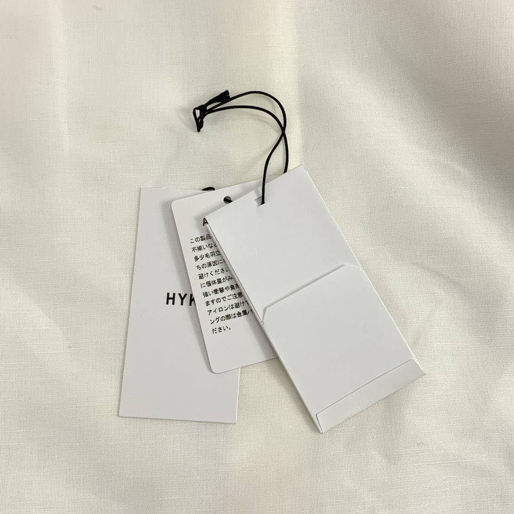 HYKE / 하이크 | 2024SS | C/L BALLOON SLEEVE BLOUSE 린넨 코튼 밴드 컬러 셔츠 | 1 | 여성