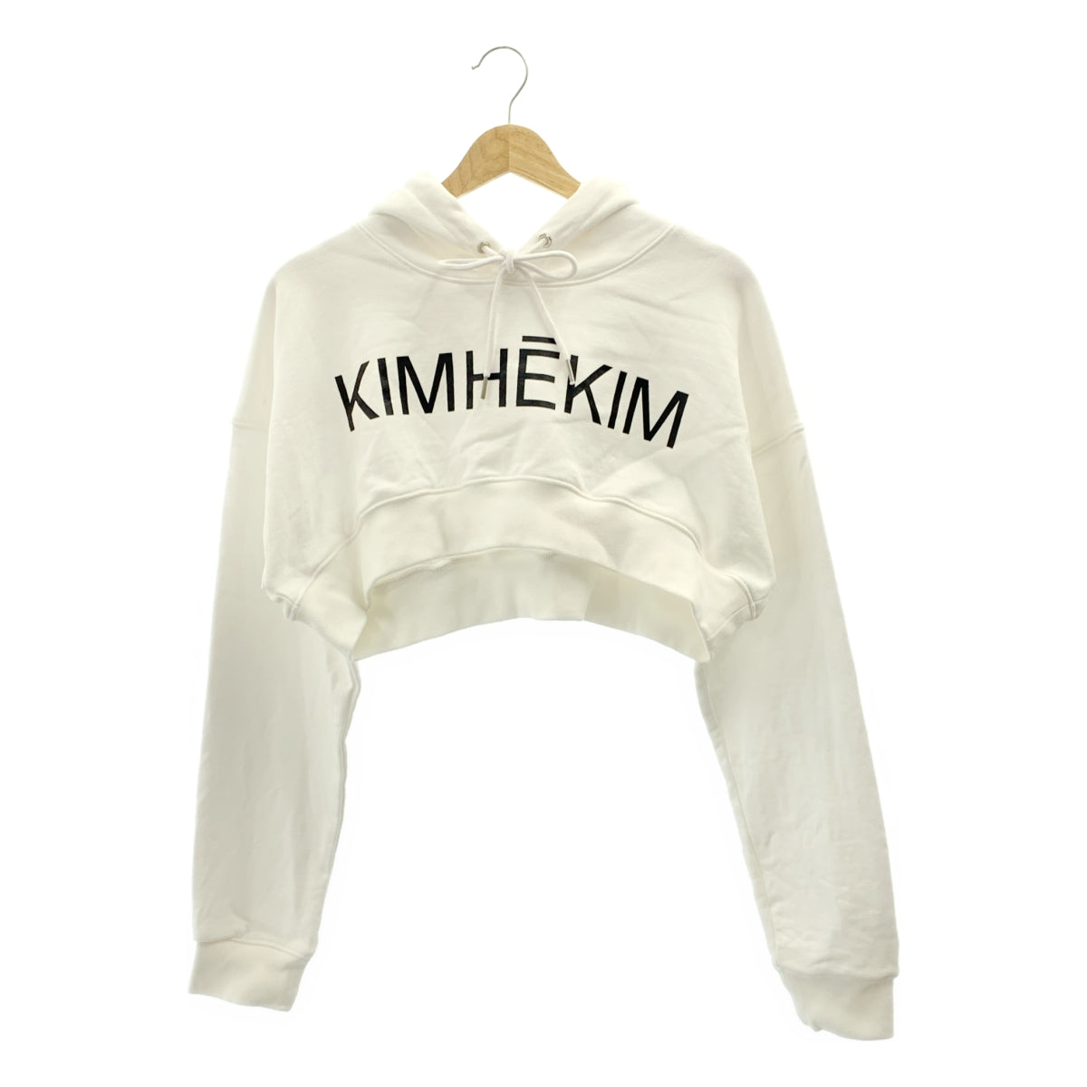 KIMHEKIM / 김혜김 | 코튼 후드 로고 크롭 트레이너 | S | 여성