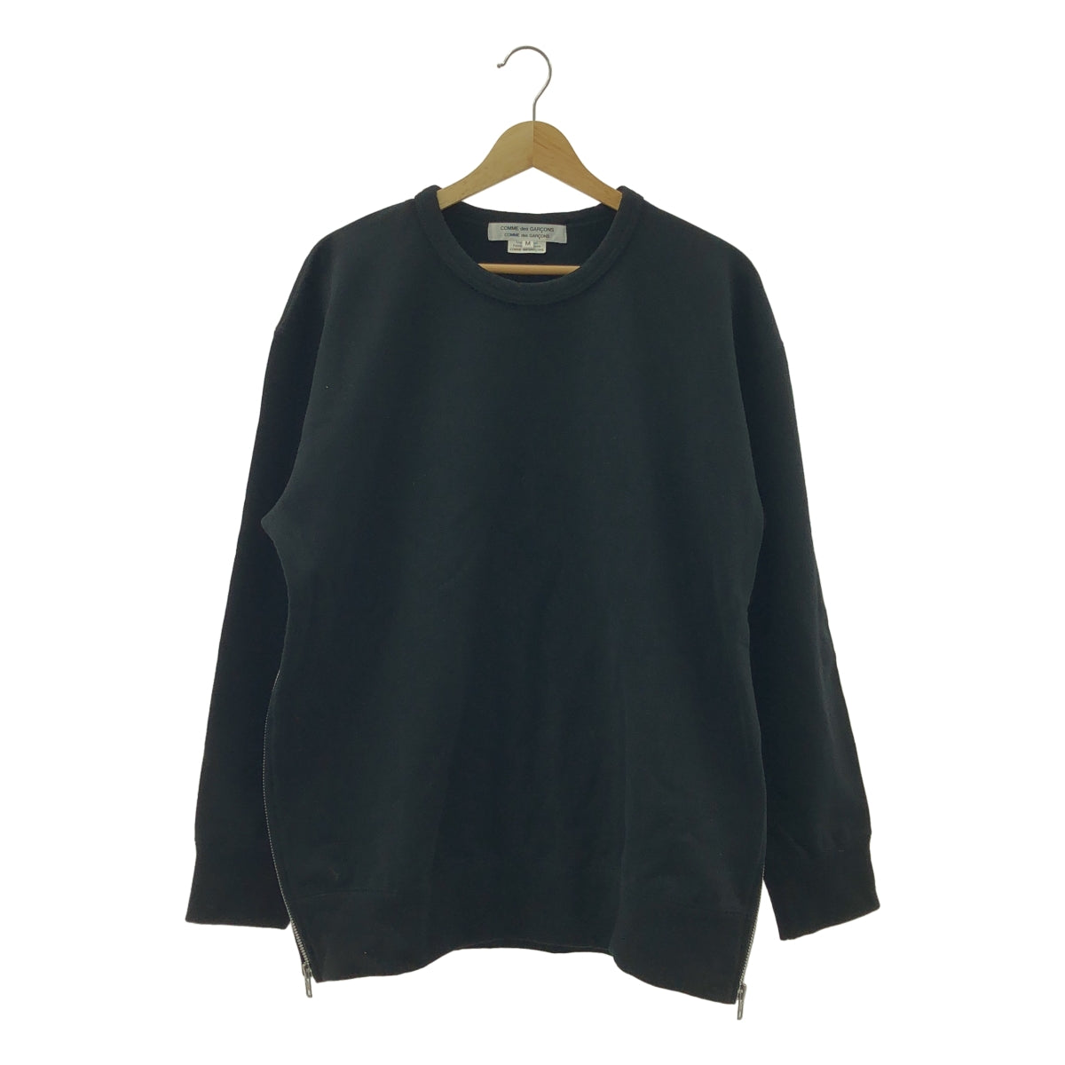 COMME des GARCONS COMME des GARCONS / 콤콤 | 2022SS | 코튼 슬릿 사이드 지퍼 오버 스웨트 트레이너 | M | 여성