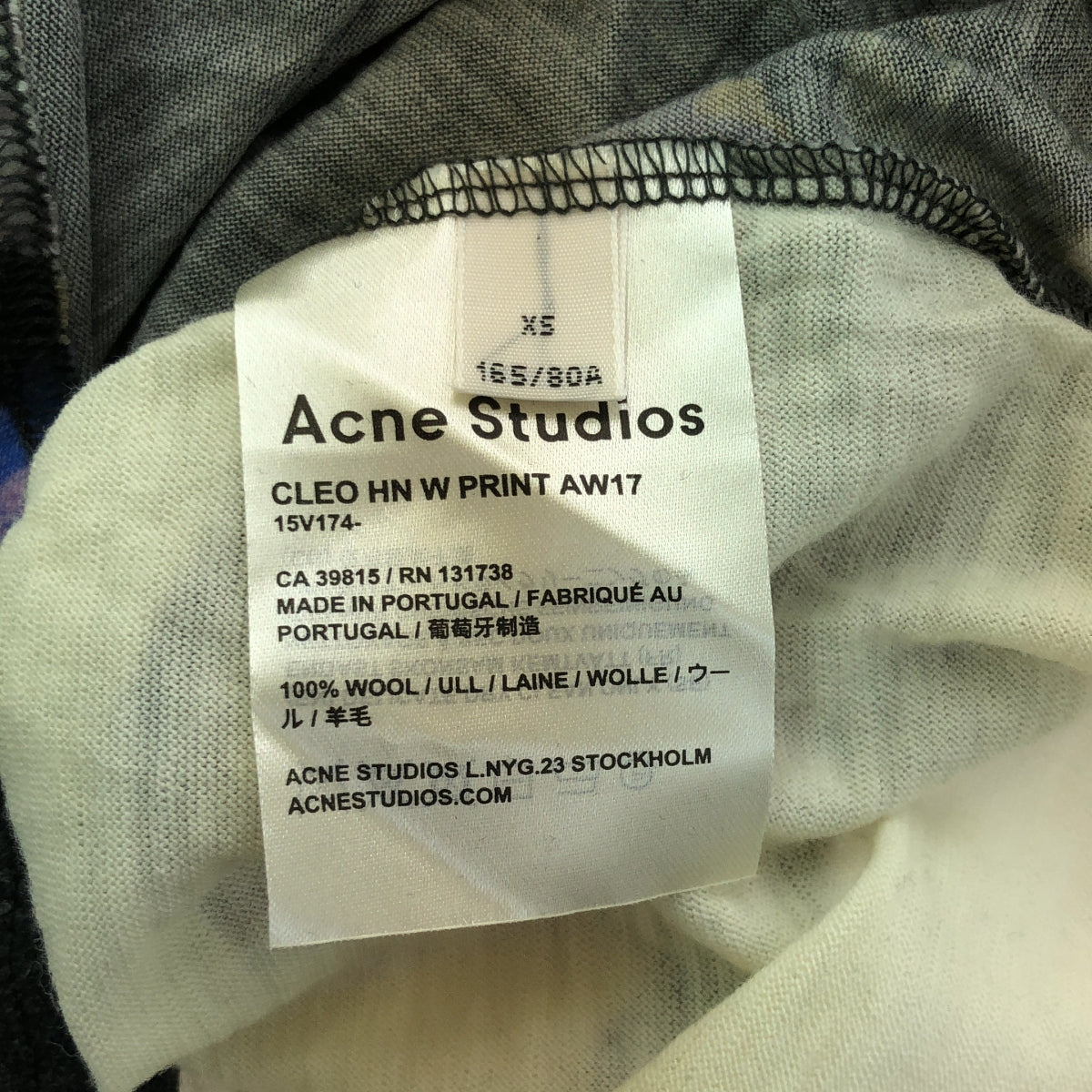 Acne Studios | Wool high neck flower top | XS | Women's