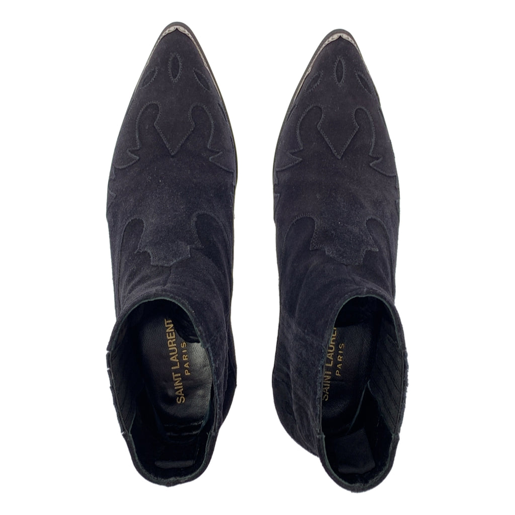 SAINT LAURENT PARIS / サンローランパリ | DUCKIES 40 WESTERN BOOTS スエードレザー サイドゴア ウエスタンブーツ | 38 1/2 | レディース