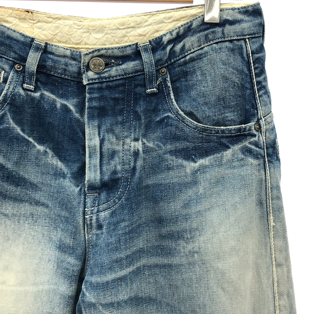 mina perhonen / 미나펠호넨 | always / 코튼 린넨 테이퍼드 데님 팬츠 | 36 |