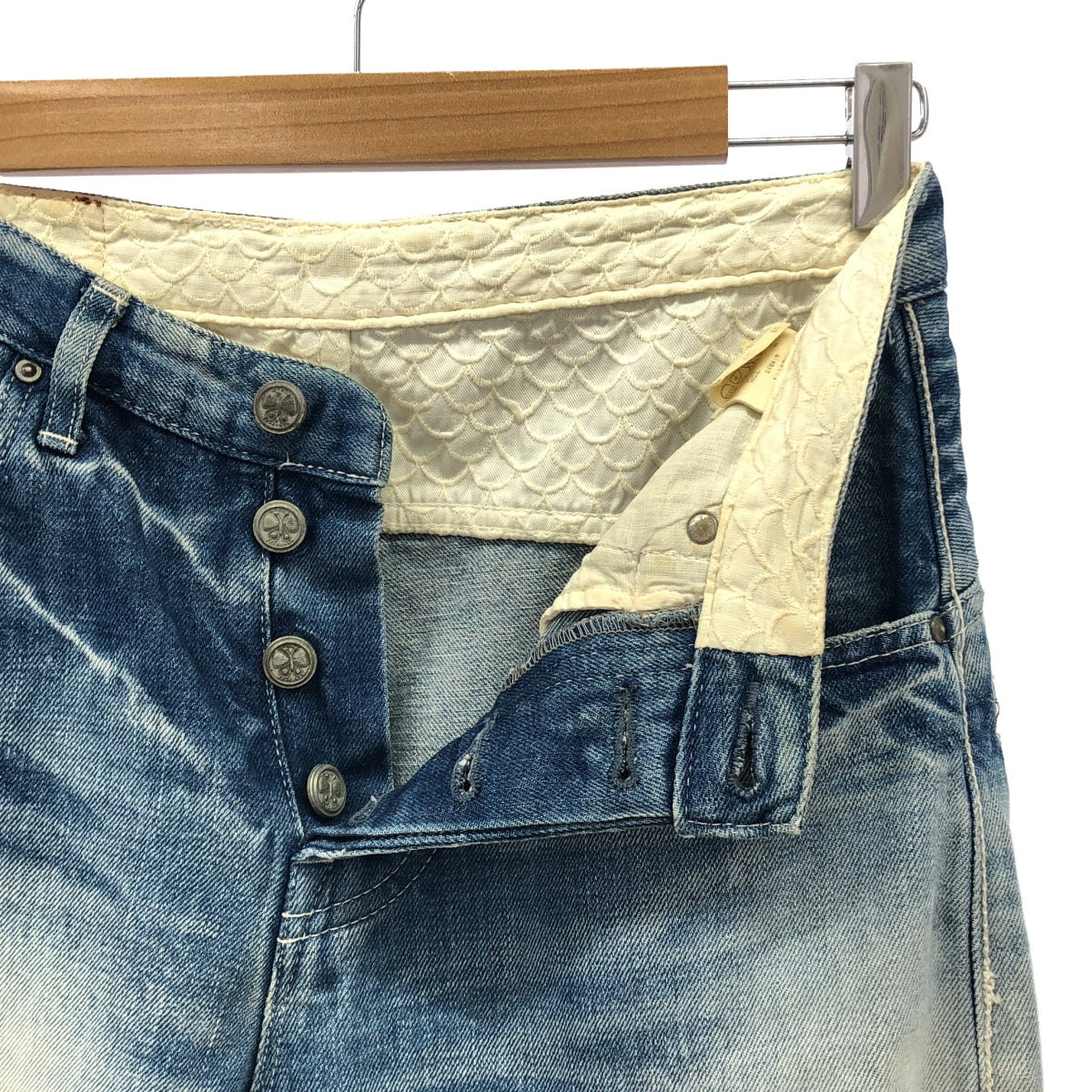 mina perhonen / 미나펠호넨 | always / 코튼 린넨 테이퍼드 데님 팬츠 | 36 |