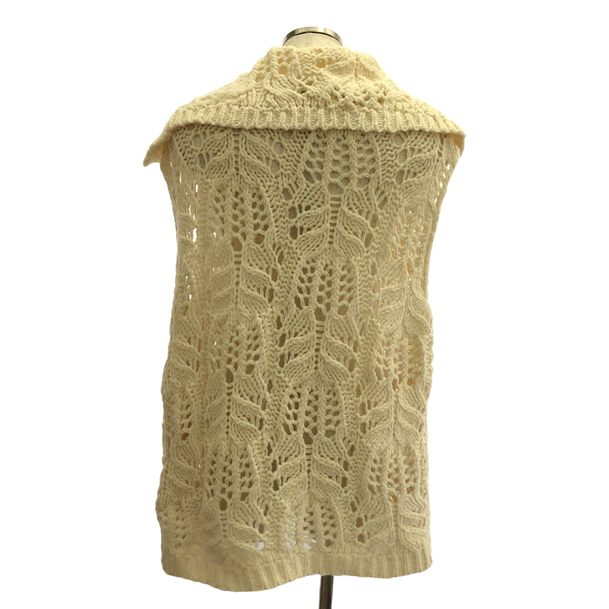 DRIES VAN NOTEN / ドリスヴァンノッテン | 2018AW | ウール ローゲージ ニットベスト | M | アイボリー | メンズ