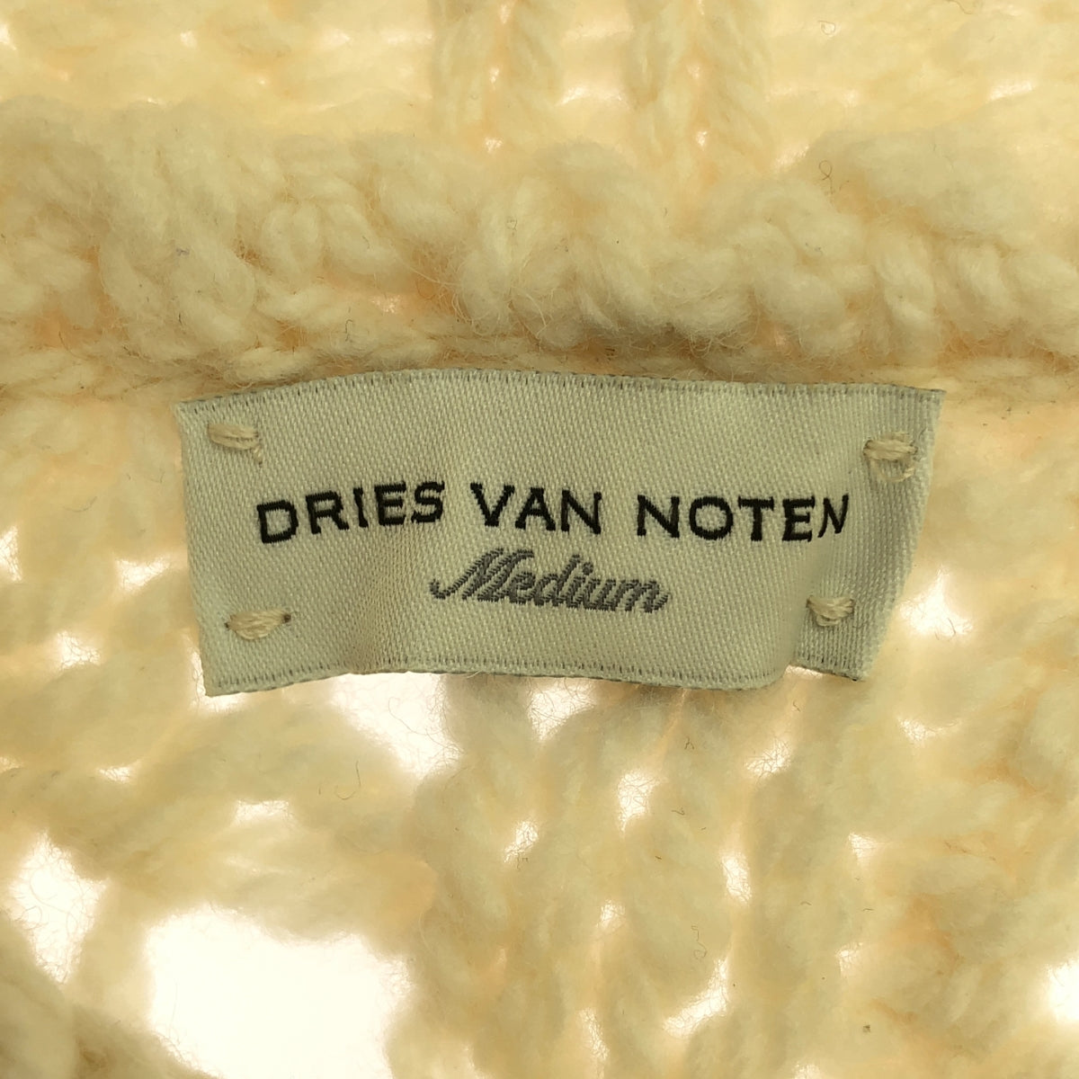 DRIES VAN NOTEN | 2018AW | 羊毛細針織背心 | M | 象牙白 | 男款