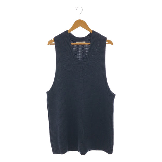 PLAIN PEOPLE | Single-ribbed knit vest | F | Navy | Women's