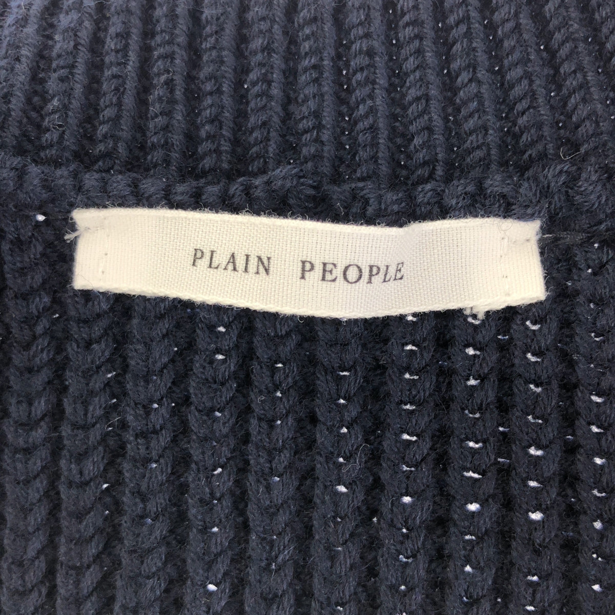 PLAIN PEOPLE / プレインピープル | 片畦 ニットベスト | F | ネイビー | レディース