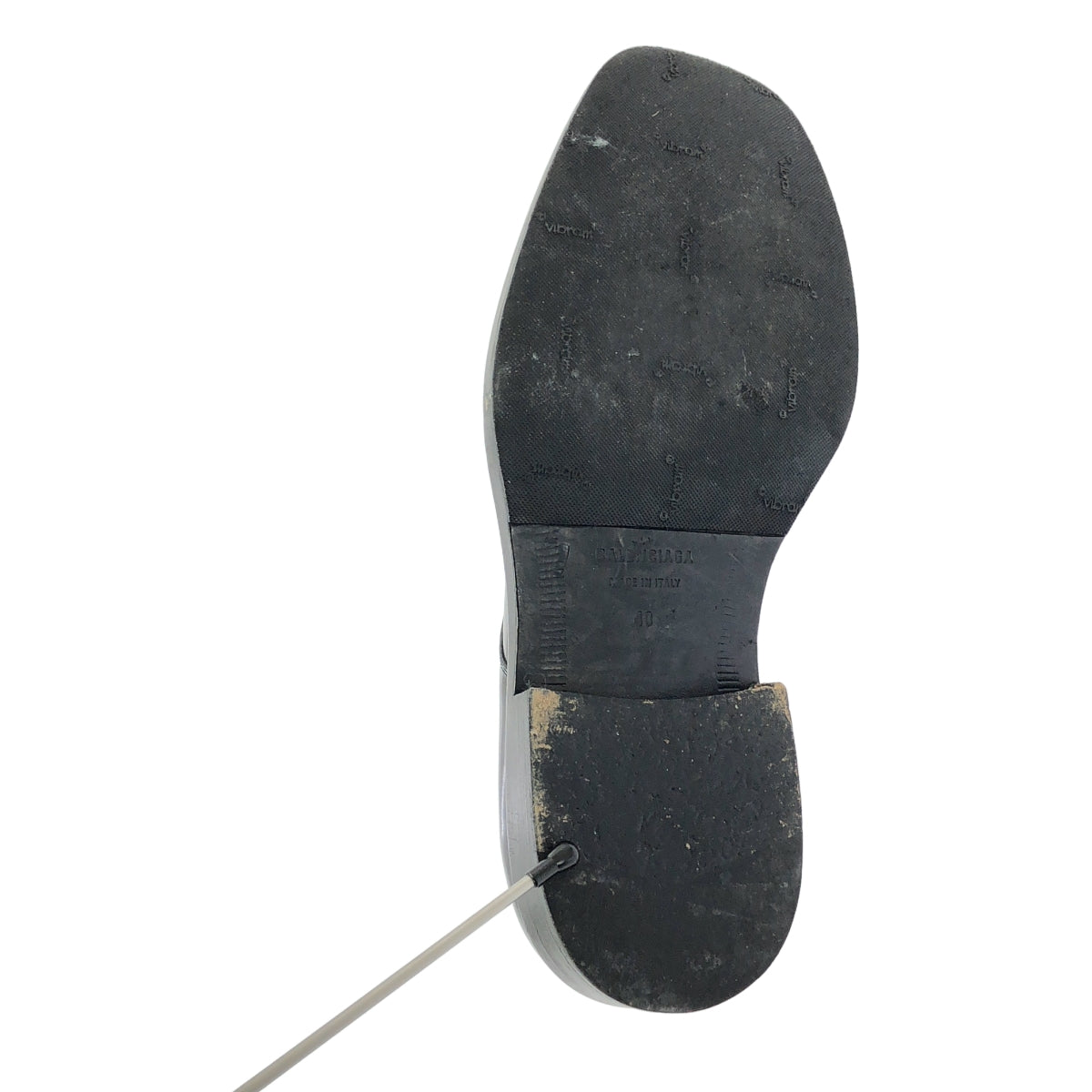 BALENCIAGA / バレンシアガ | Leather Derby Shoes スクエアトゥ ダービーシューズ / 541303 | 40 | ブラック | メンズ