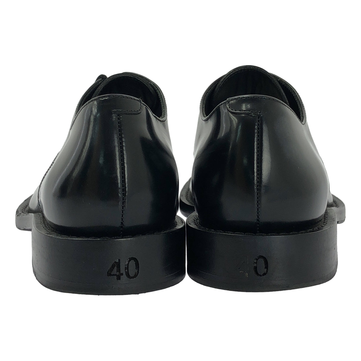 BALENCIAGA / バレンシアガ | Leather Derby Shoes スクエアトゥ ダービーシューズ / 541303 | 40 | ブラック | メンズ
