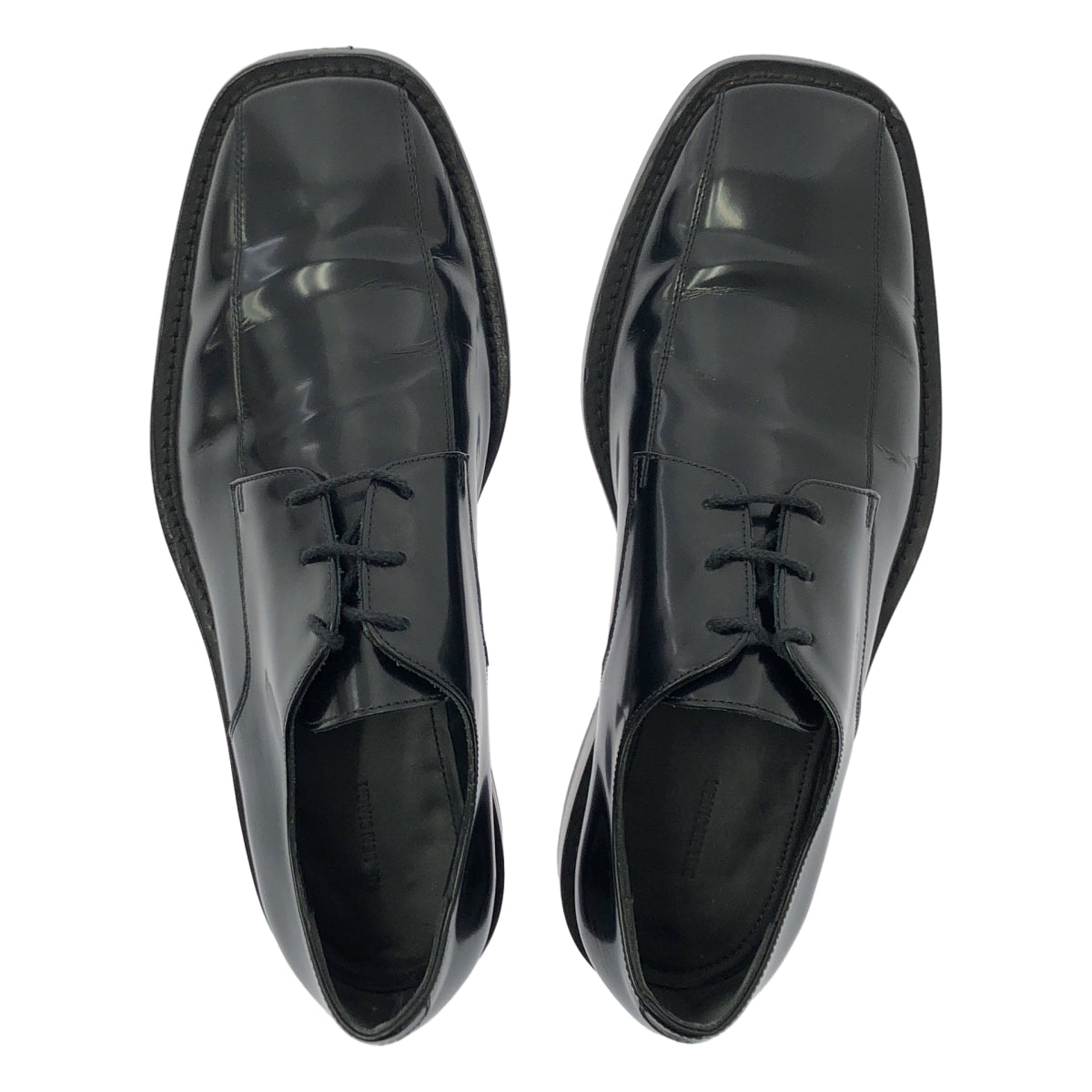 BALENCIAGA / バレンシアガ | Leather Derby Shoes スクエアトゥ ダービーシューズ / 541303 | 40 | ブラック | メンズ