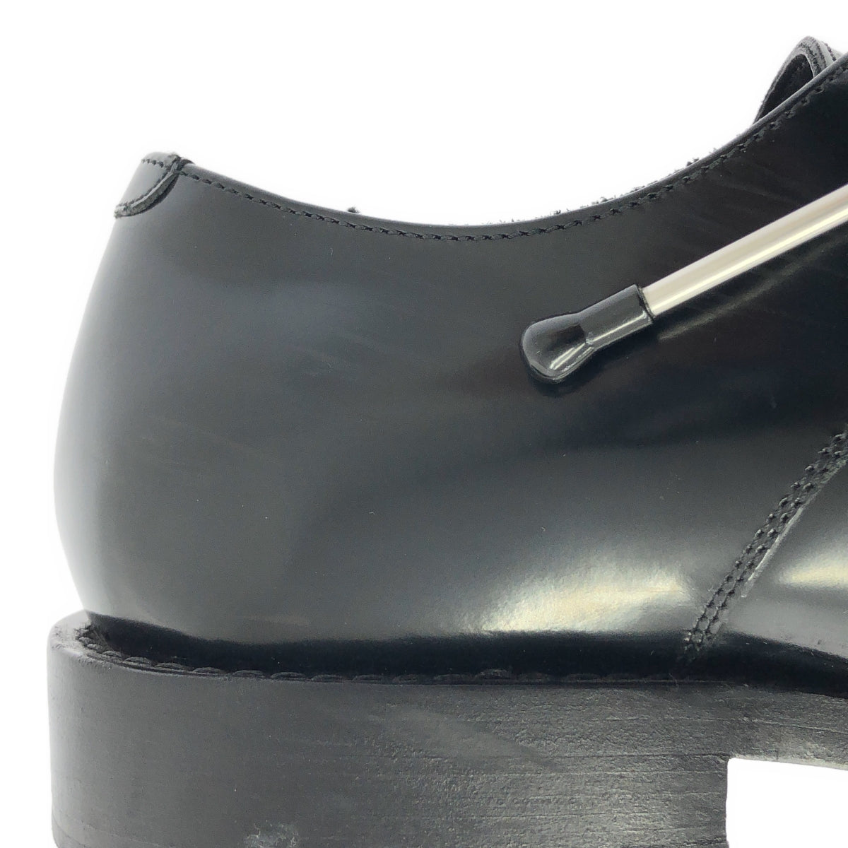 BALENCIAGA / バレンシアガ | Leather Derby Shoes スクエアトゥ ダービーシューズ / 541303 | 40 | ブラック | メンズ