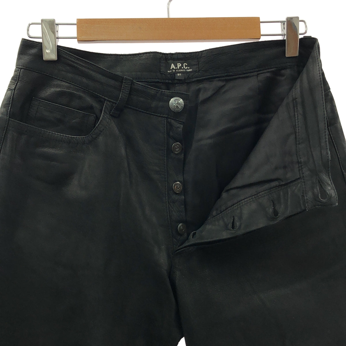 A.P.C. / アーペーセー | カウレザー テーパードパンツ | 31 | メンズ