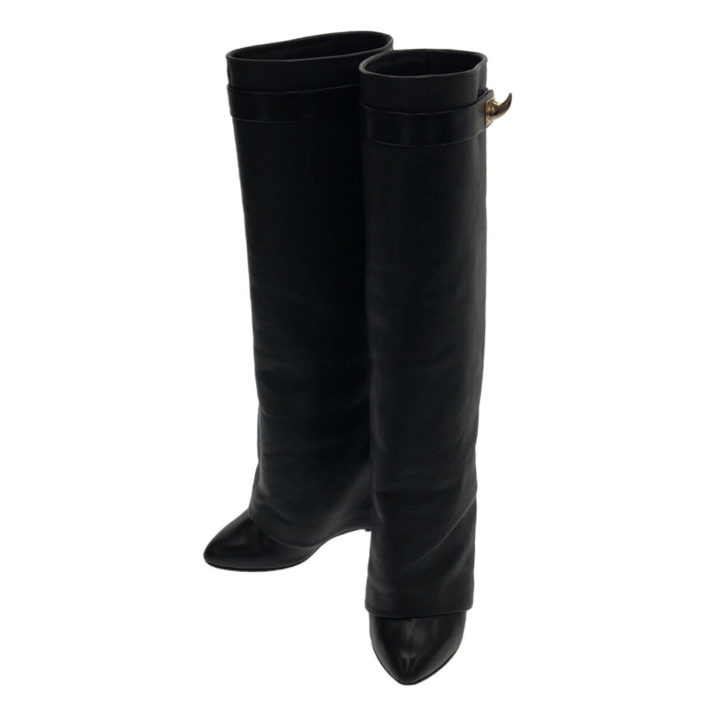 紀梵希 |粒面皮革 SHARK ROCK 長靴 | 36 |黑色 |女的