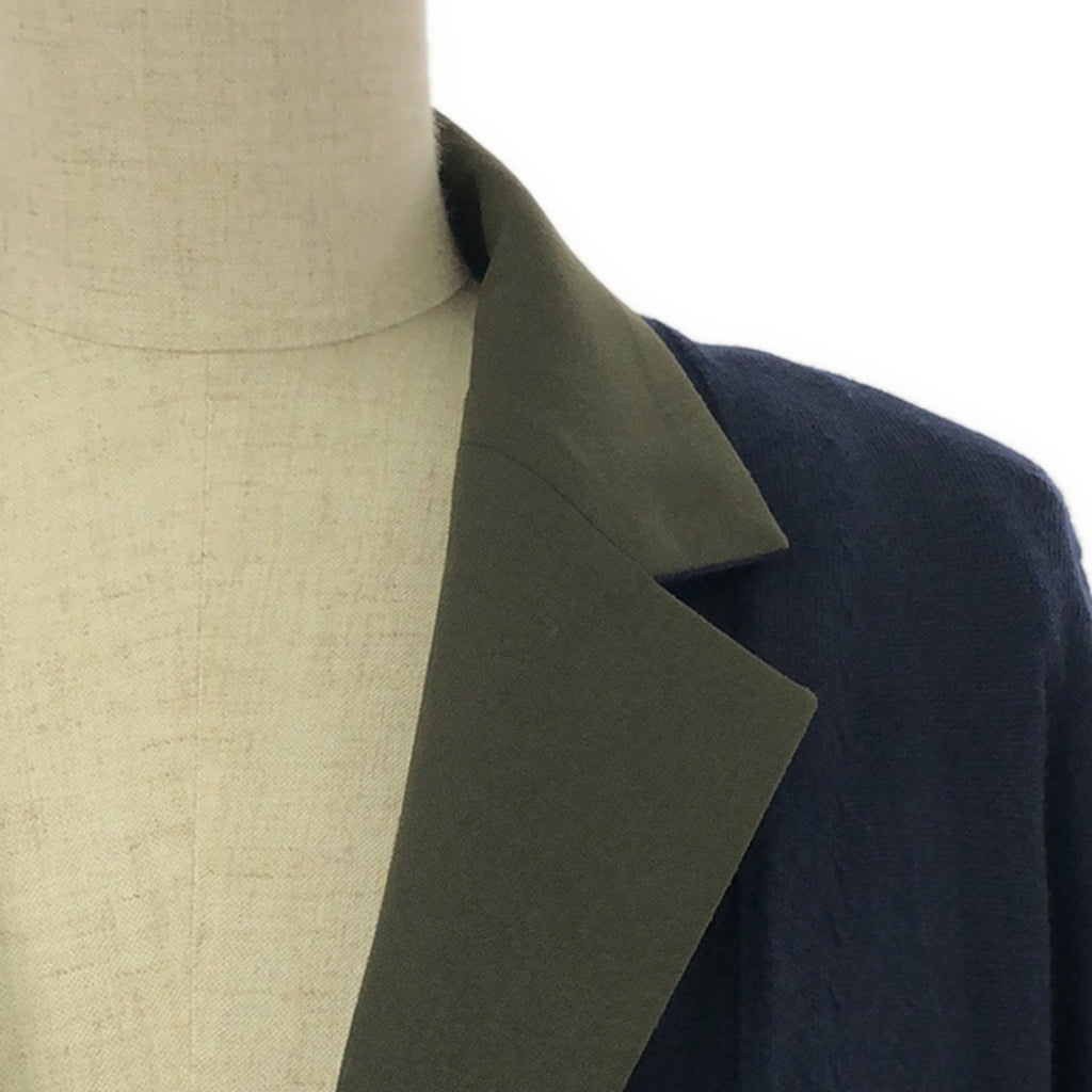 sacai / サカイ | 二ットドッキング チェスターコート | ネイビー/カーキ | レディース