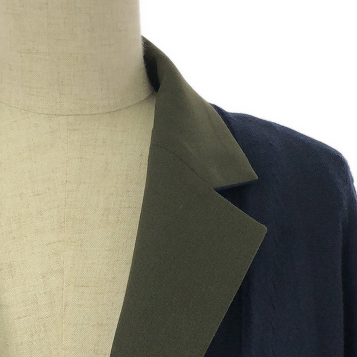 sacai / サカイ | 二ットドッキング チェスターコート | ネイビー/カーキ | レディース