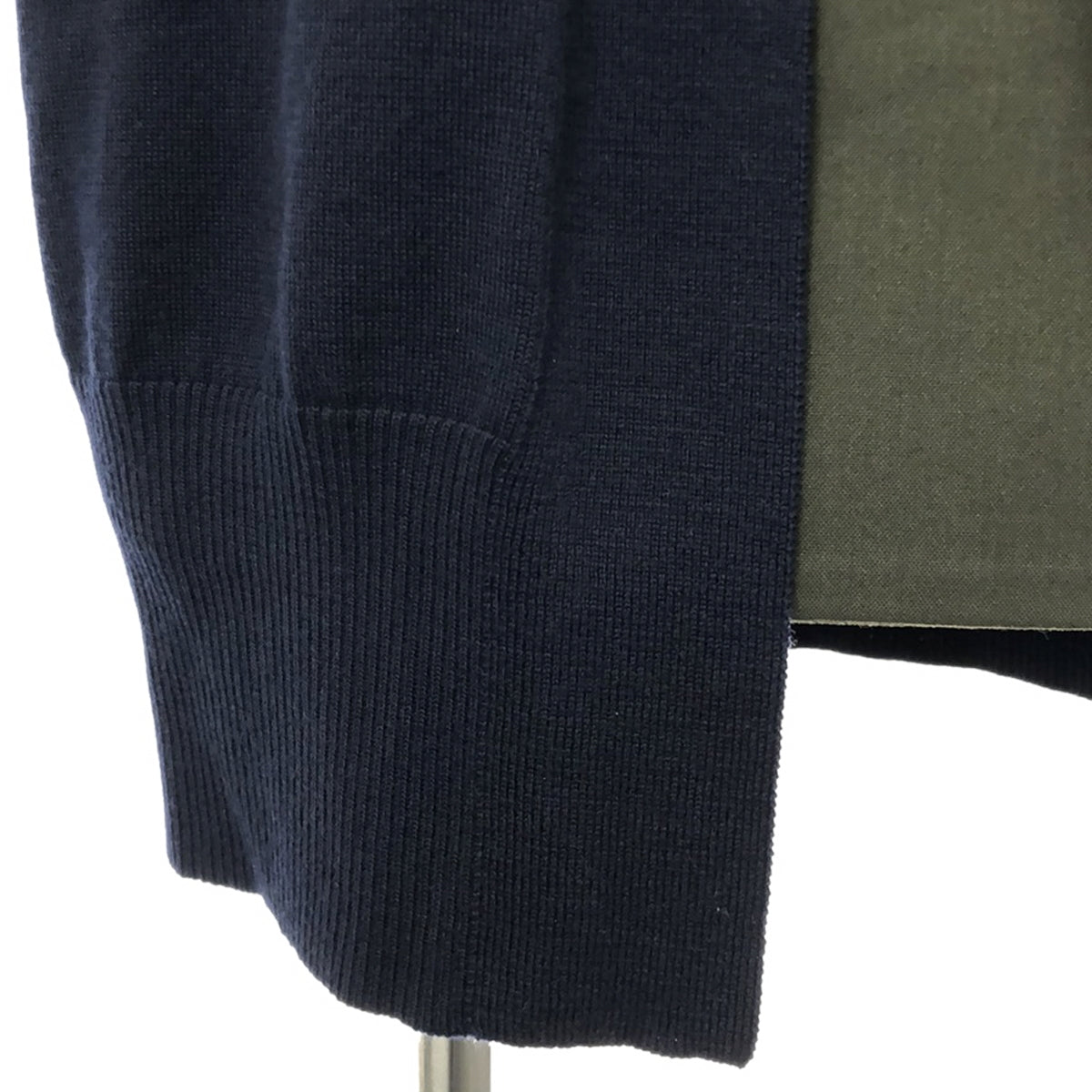 sacai / サカイ | 二ットドッキング チェスターコート | ネイビー/カーキ | レディース