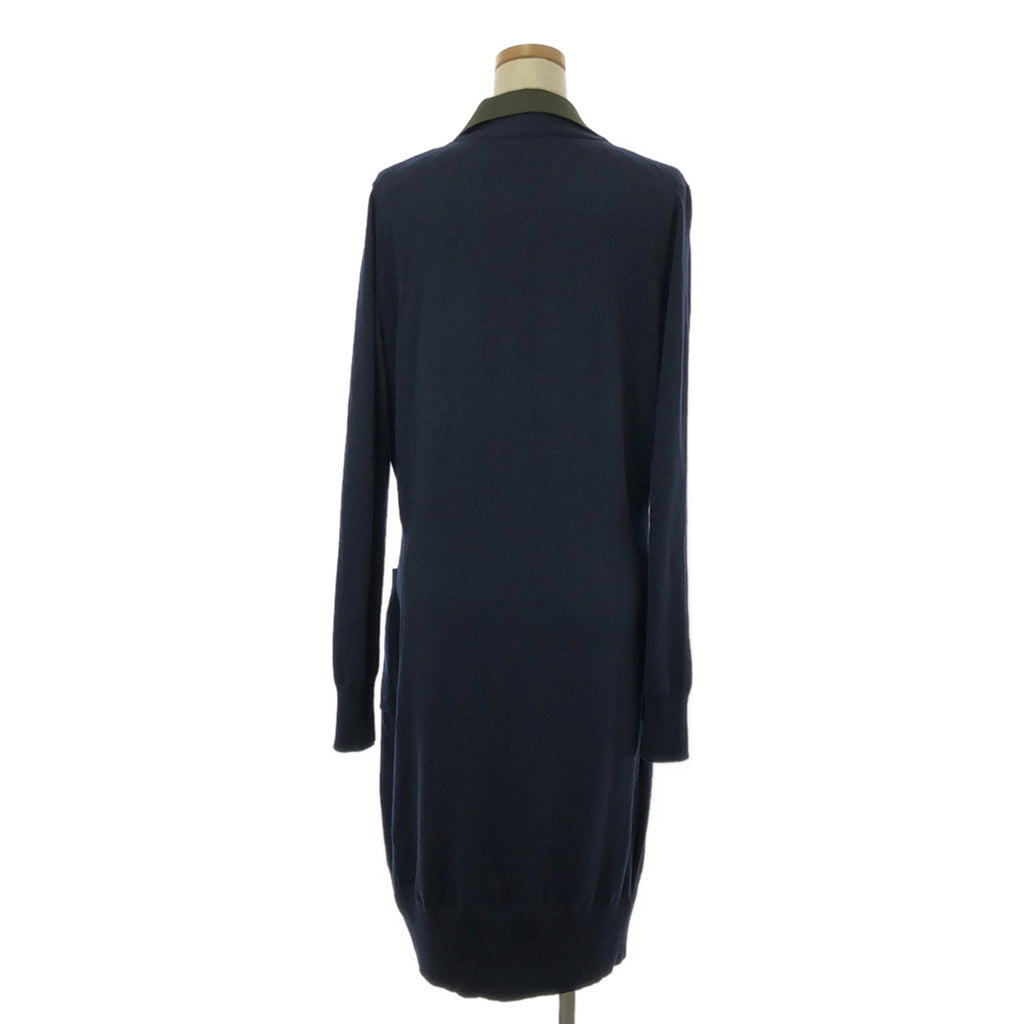 sacai / サカイ | 二ットドッキング チェスターコート | ネイビー/カーキ | レディース