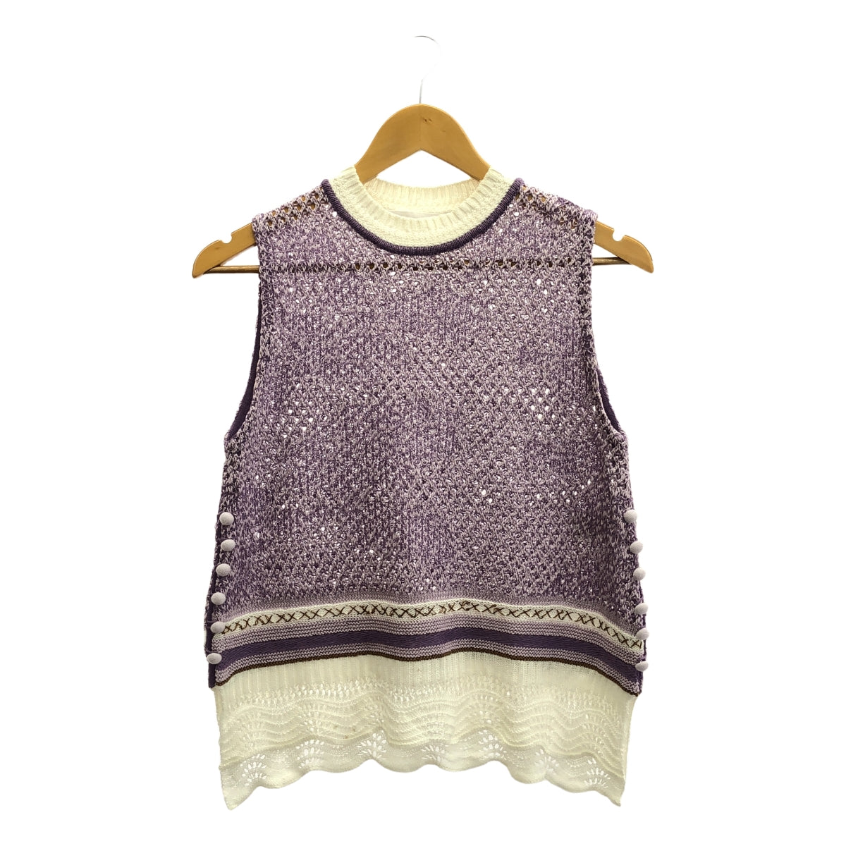 Mame Kurogouchi | 2019SS | Sleeveless Scala Knit Tops | 1 | Women's
