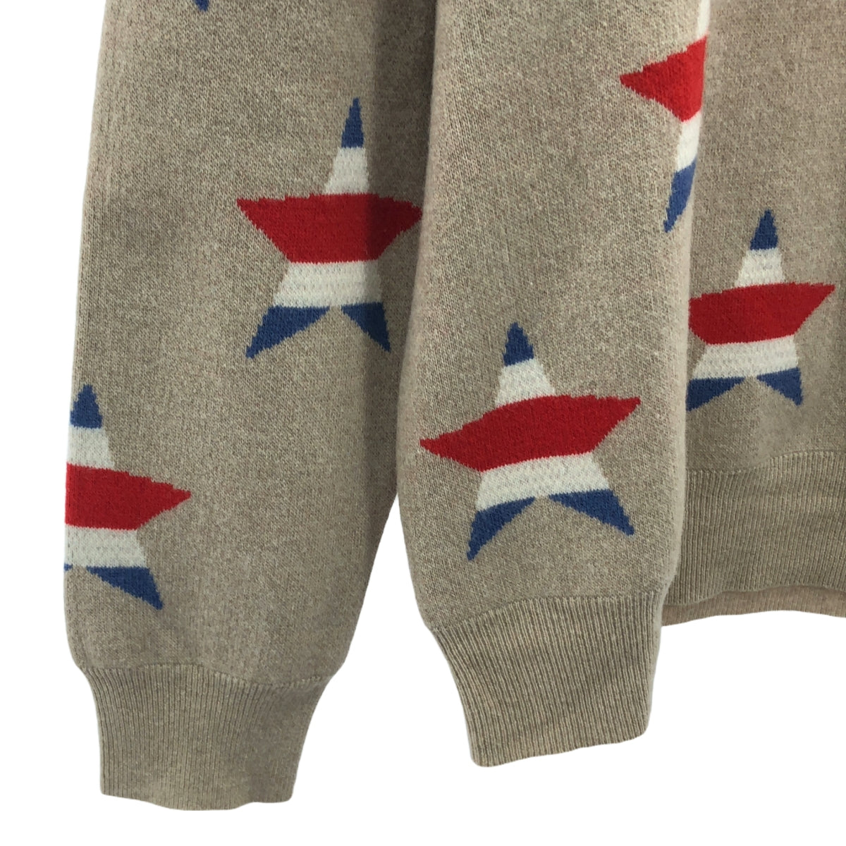 MAISON KITSUNE | Wool cashmere star all-over print pullover knit | M | Men's
