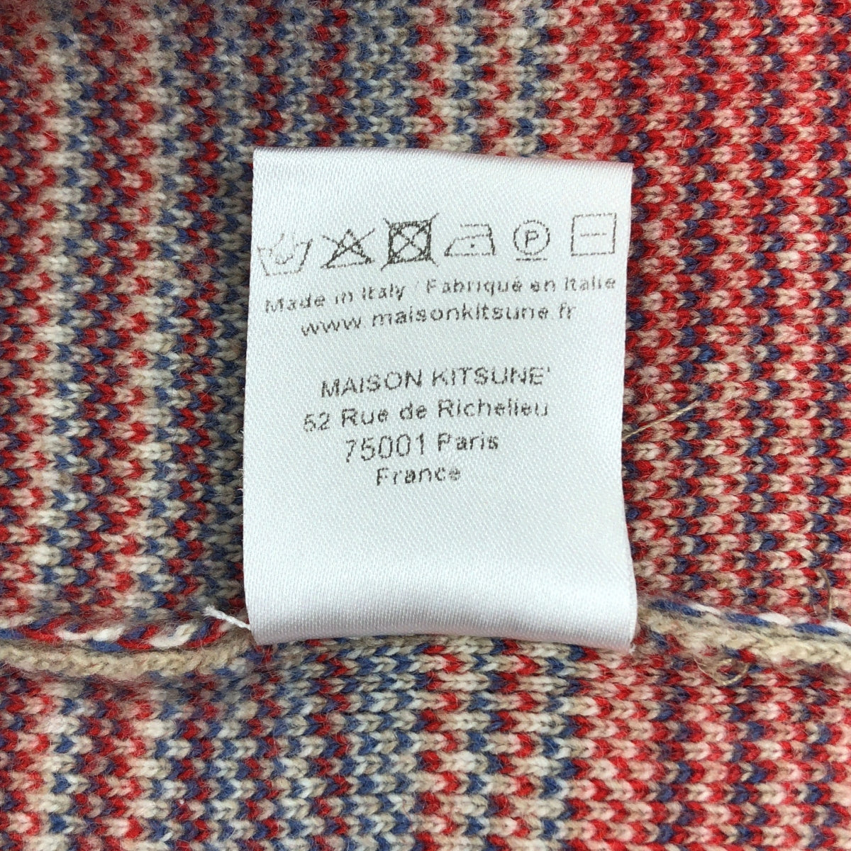 MAISON KITSUNE | Wool cashmere star all-over print pullover knit | M | Men's