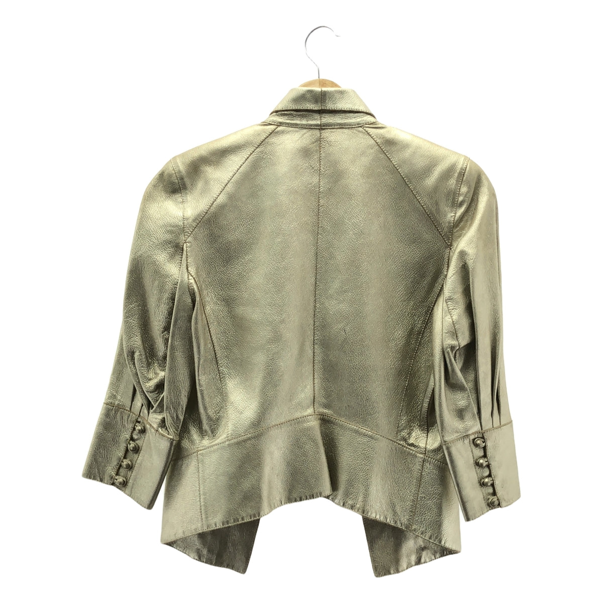 LOEWE | 褶飾紐帶扣皮外套 | 36碼 | 銀色 | 女款