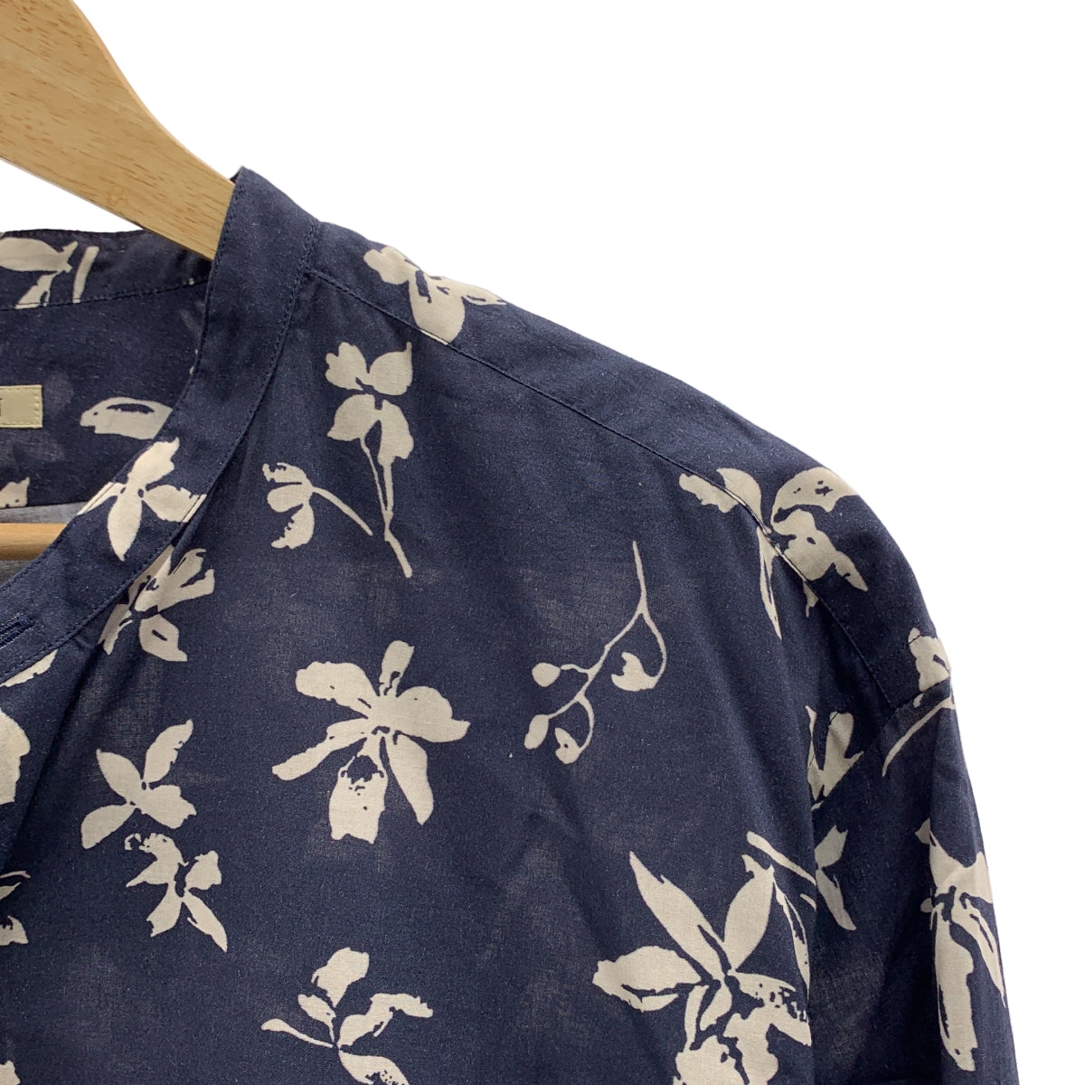 HEUGN | 全身印花超大開衩立領襯衫 | 尺寸 4 | 男款