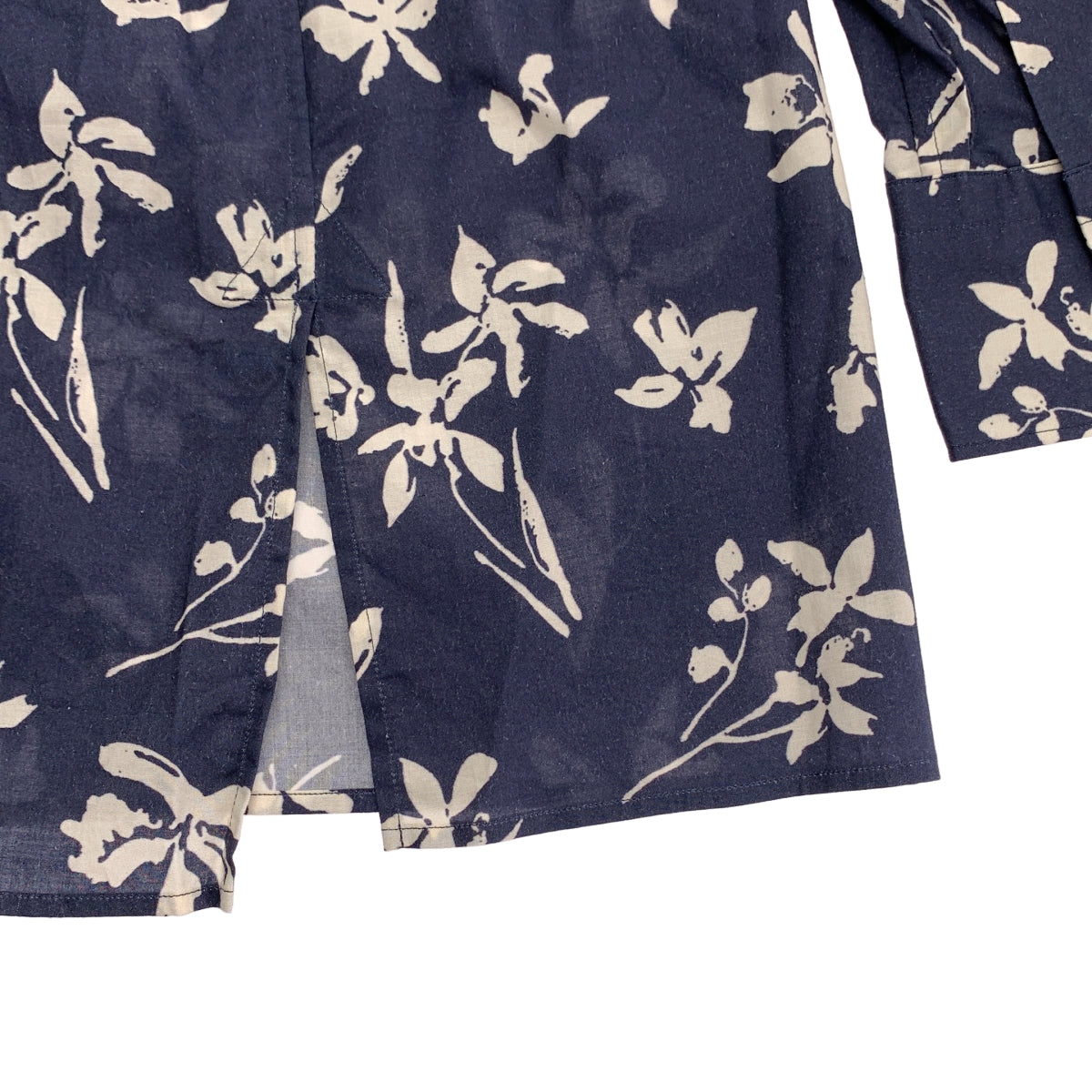 HEUGN / ユーゲン | 総柄 オーバーシルエット スリット バンドカラー シャツ | 4 | メンズ