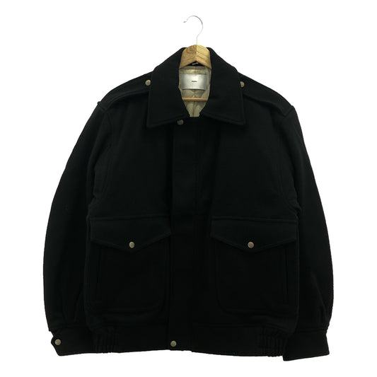 【新品】  SUGARHILL / シュガーヒル | 2023AW | OLD MELTON FLIGHT JACKET メルトン フライトジャケット | 2 | ブラック | メンズ