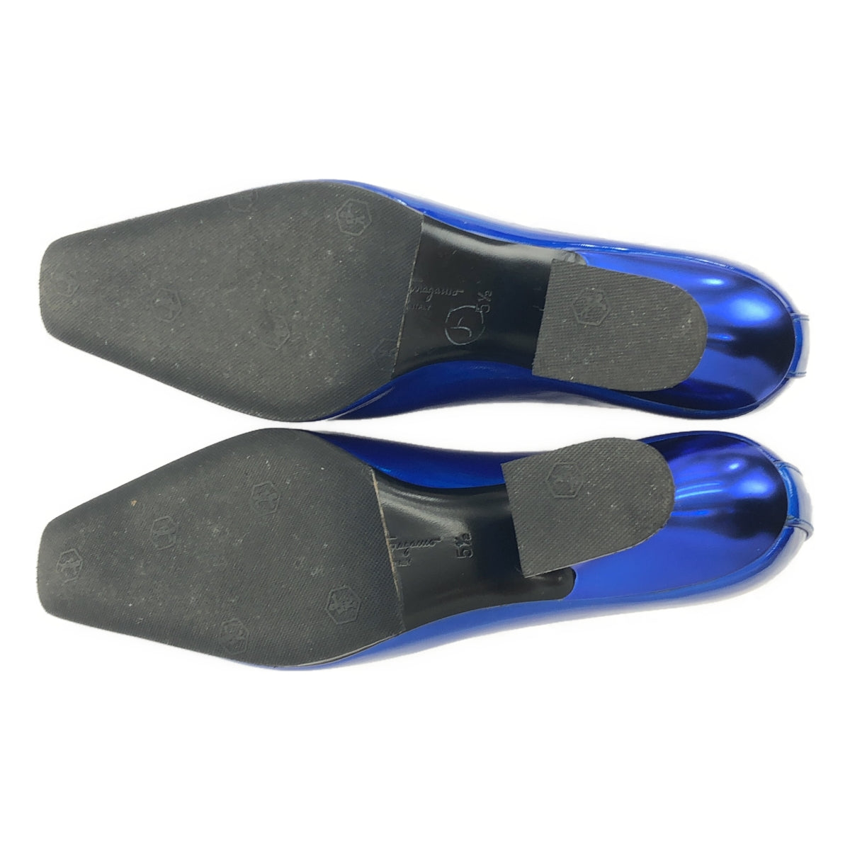 薩爾瓦托·菲拉格慕 |金屬方頭高跟鞋 | 5 1/2 |藍色 |女性的