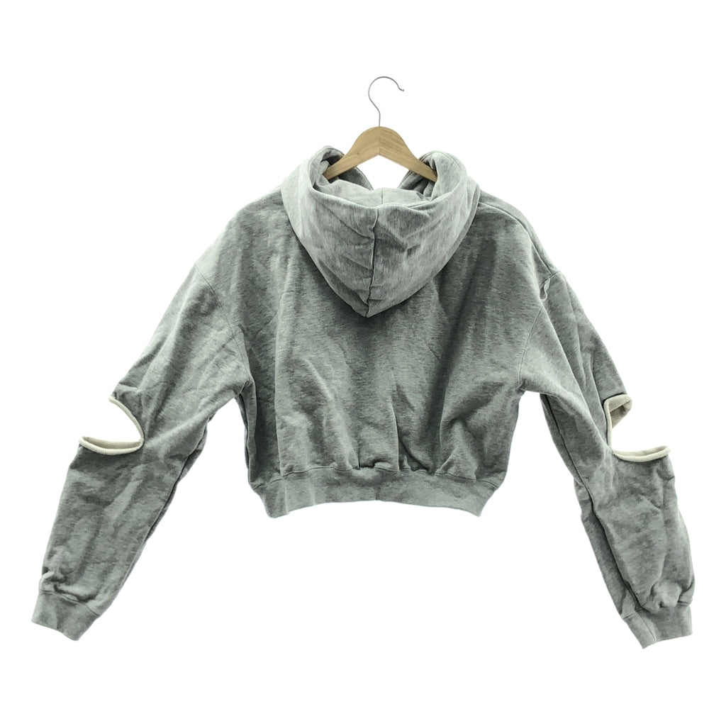 JOSE MOON / ジョゼムーン | SLIT SHORT HOODY スリット ショート フーディ パーカー | F | グレー | レディース
