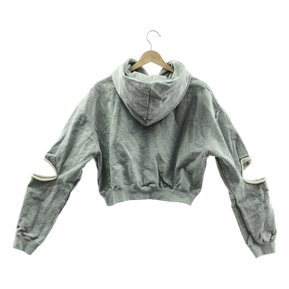 JOSE MOON | 開衩短版連帽衫 | F 碼 | 灰色 | 女款