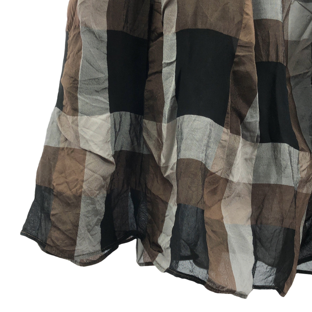TODAYFUL / トゥデイフル | Chambray Check Skirt シャンブレー チェック スカート | 36 | ブラウン系 | レディース