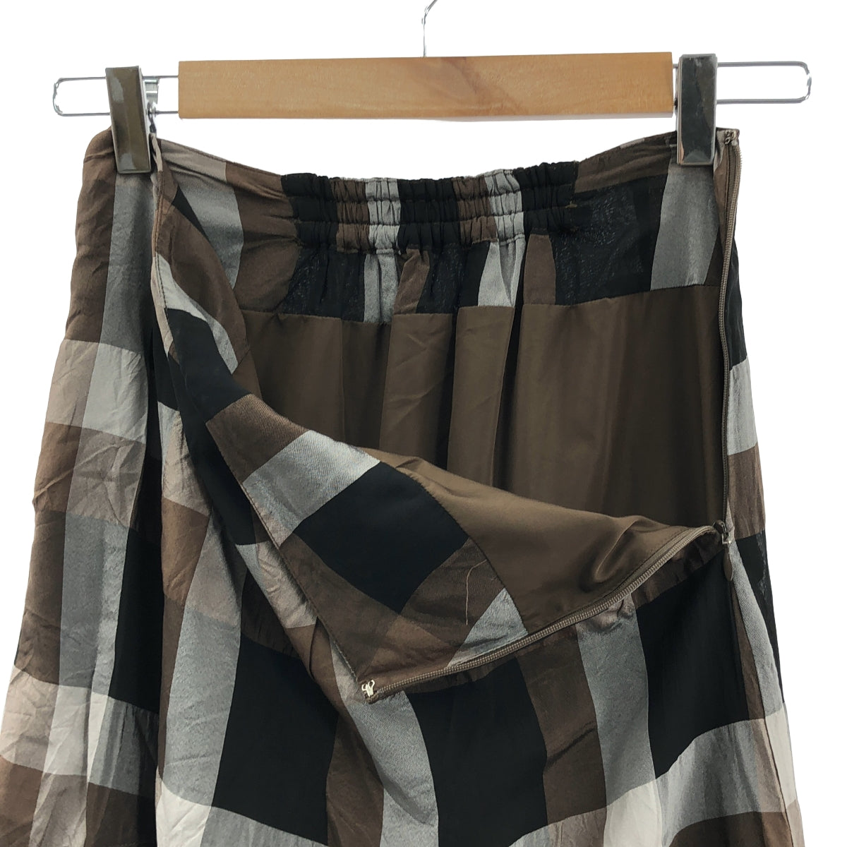TODAYFUL / トゥデイフル | Chambray Check Skirt シャンブレー チェック スカート | 36 | ブラウン系 | レディース
