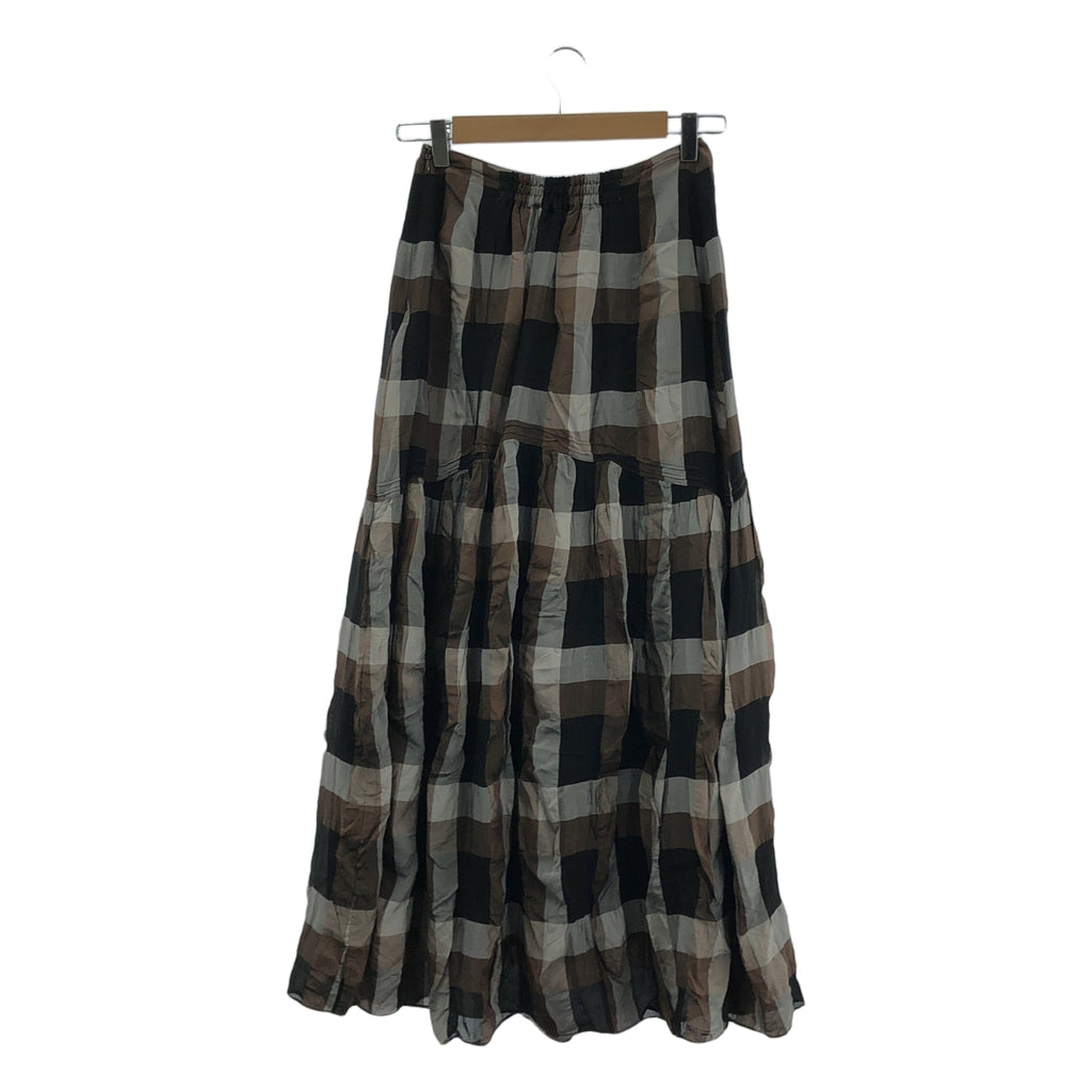TODAYFUL / トゥデイフル | Chambray Check Skirt シャンブレー チェック スカート | 36 | ブラウン系 | レディース