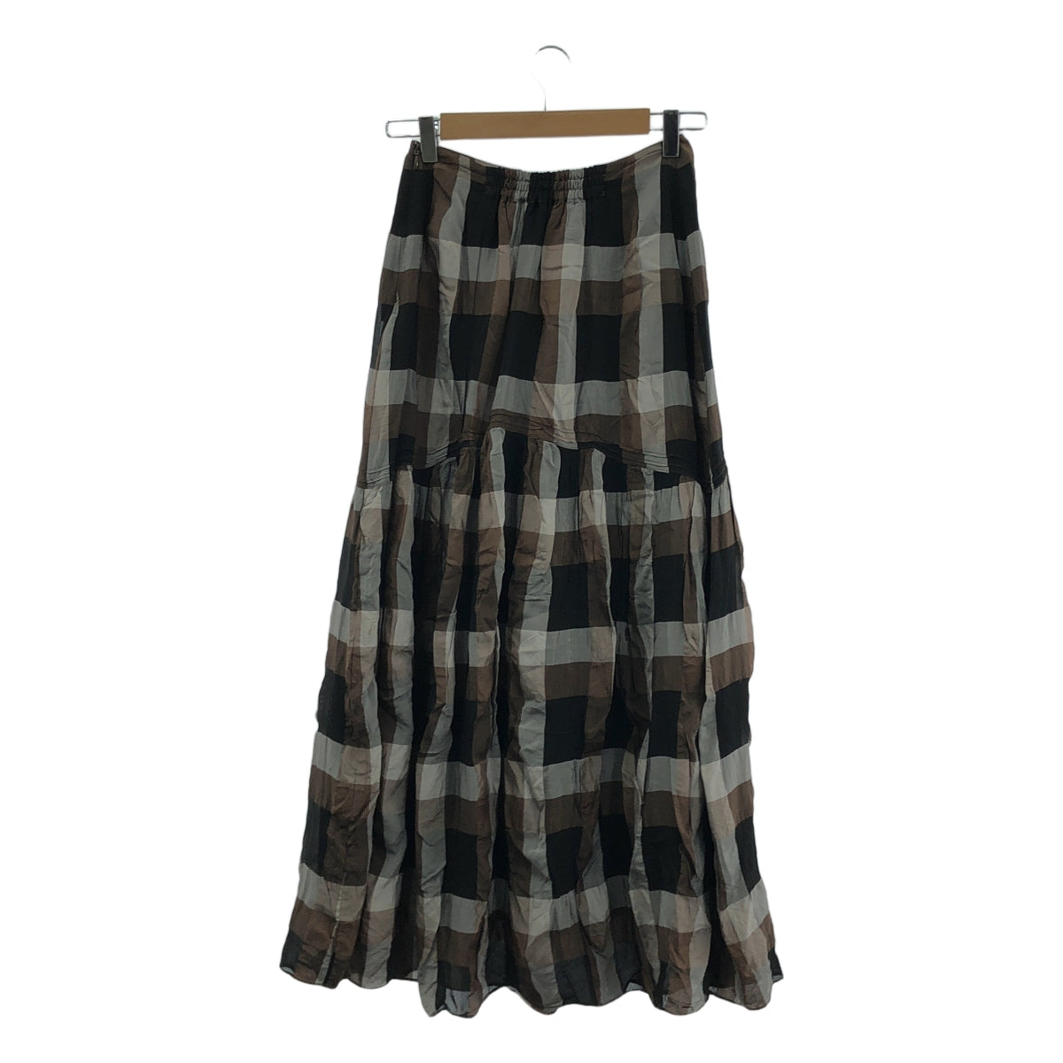 TODAYFUL / トゥデイフル | Chambray Check Skirt シャンブレー チェック スカート | 36 | ブラウン系 | レディース