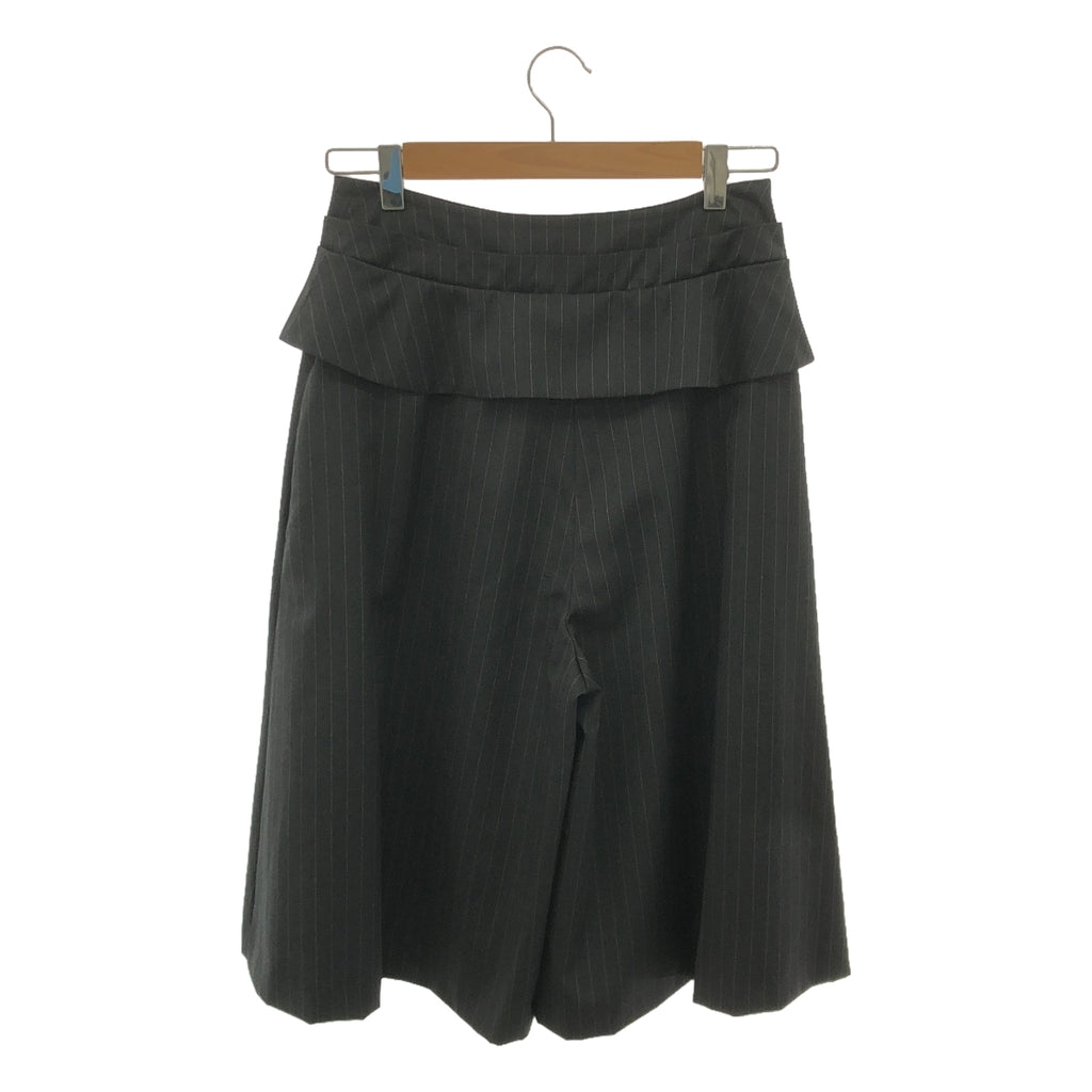 【美品】  SEEALL / シーオール | ピンストライプ ワイドハーフパンツ | 38 | グレー | レディース