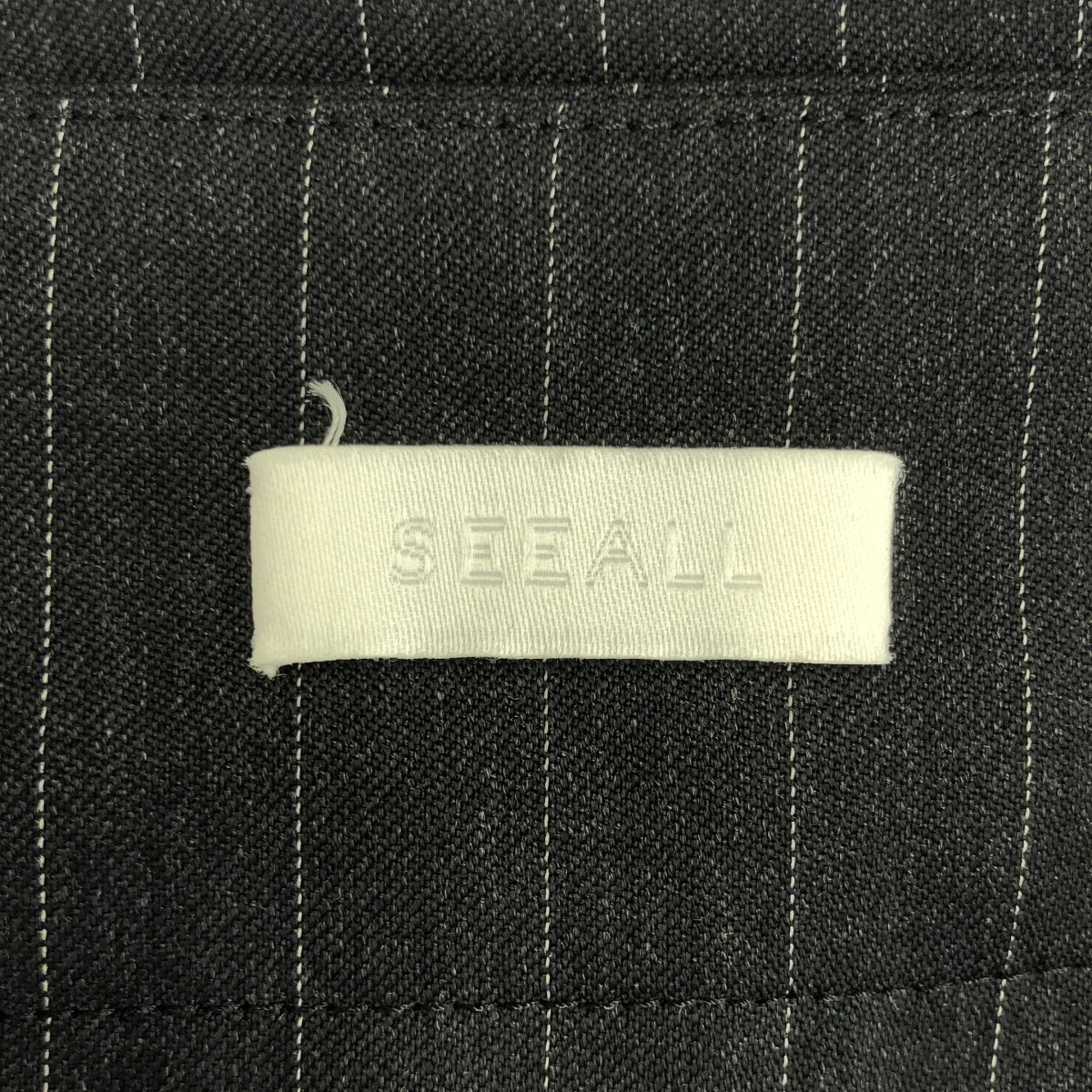 【美品】  SEEALL / シーオール | ピンストライプ ワイドハーフパンツ | 38 | グレー | レディース
