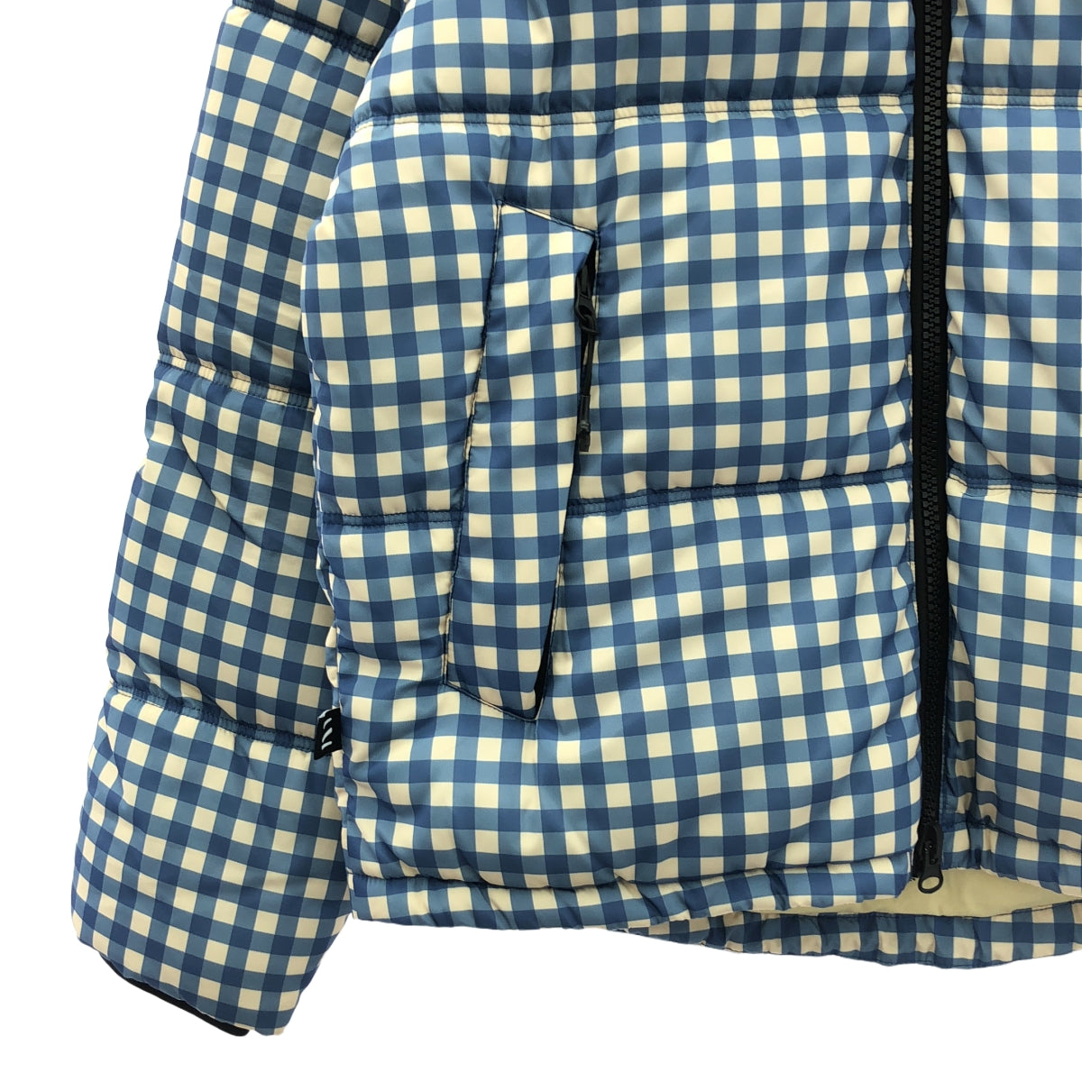 THE VERY WARM / The Very Warm | 格紋生態纖維羽絨外套 / 羽絨外套連帽衫 | S | 藍色/白色 | 女款