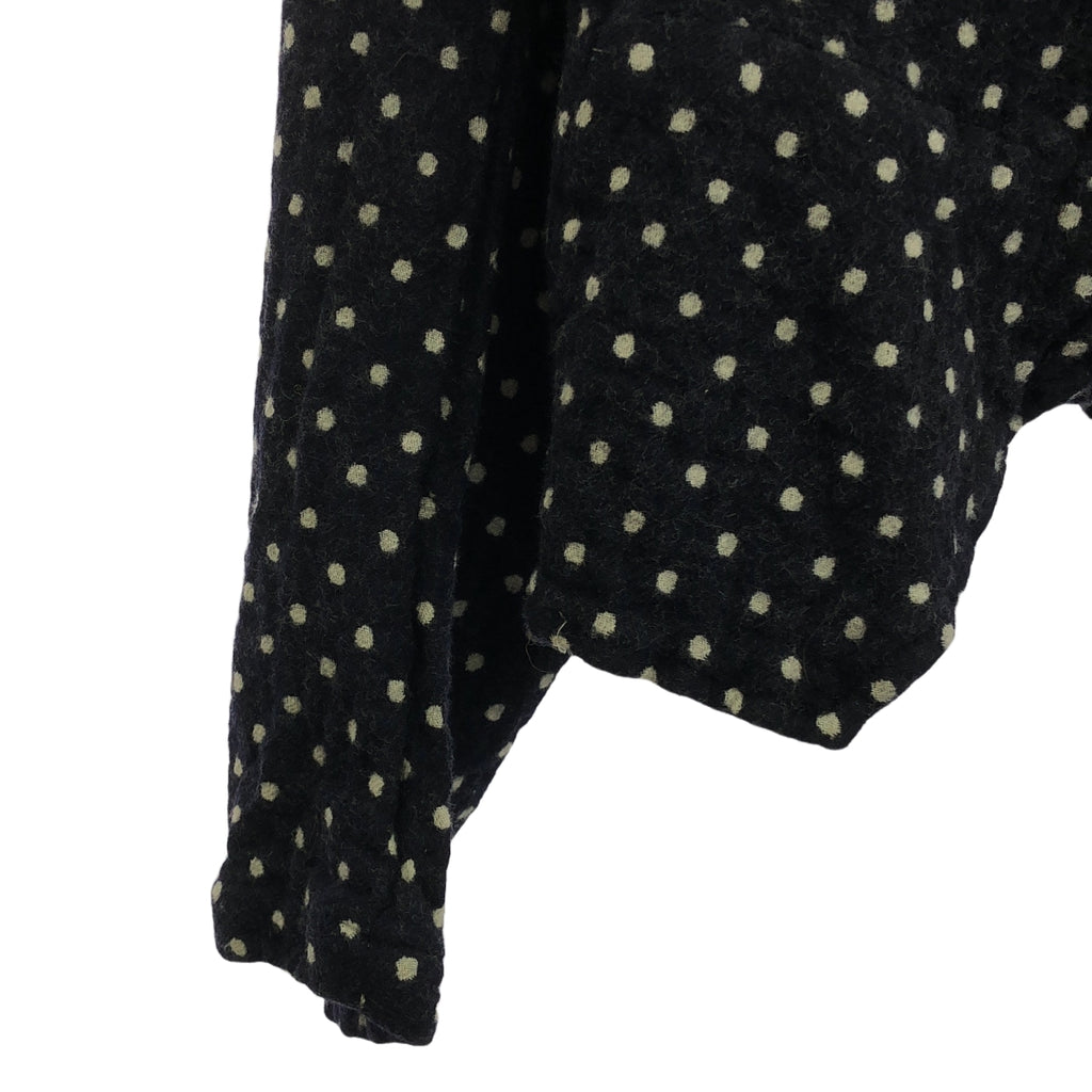 COMME des GARCONS COMME des GARCONS / 콤콤 | 2007AW | 울 축융 도트 싱글 브레스트 재킷 | M | 다크 네이비/화이트 |
