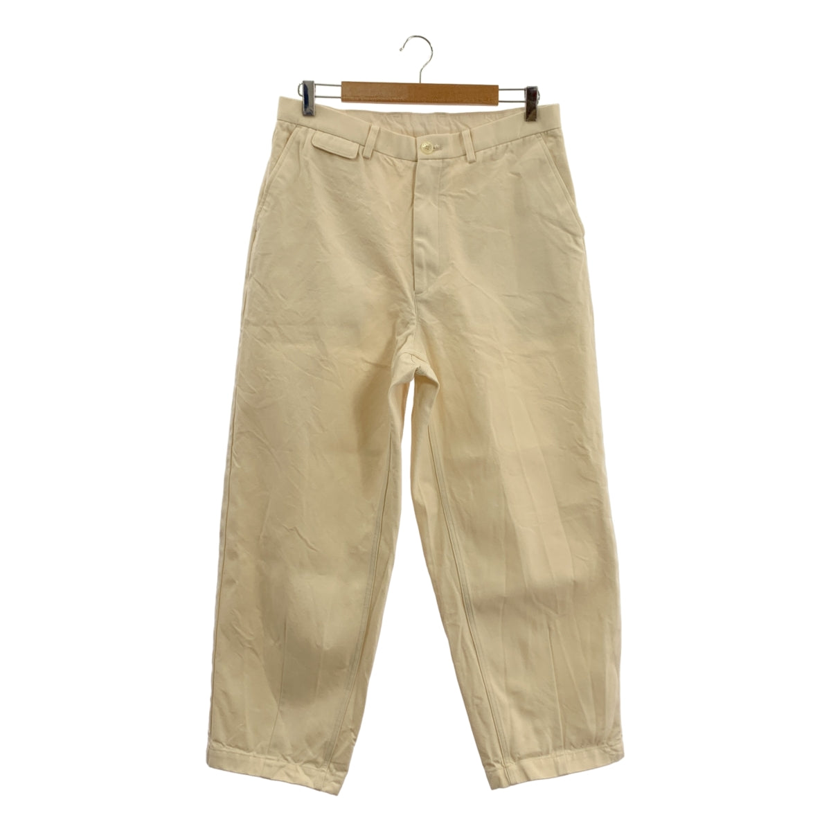 AFTER HOURS / 애프터 아워즈 | BAGGY PANTS 코튼 울 버기 팬츠 | 3 | 아이보리 | 남성